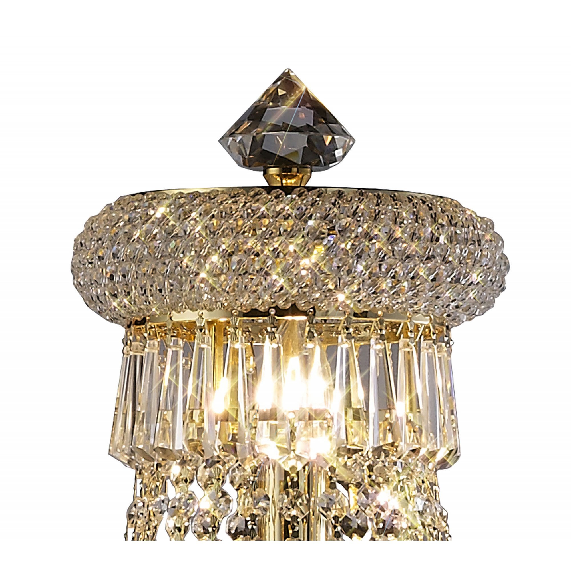 Diyas Alexandra 8 Light Floor Lamp - French Gold & Crystal