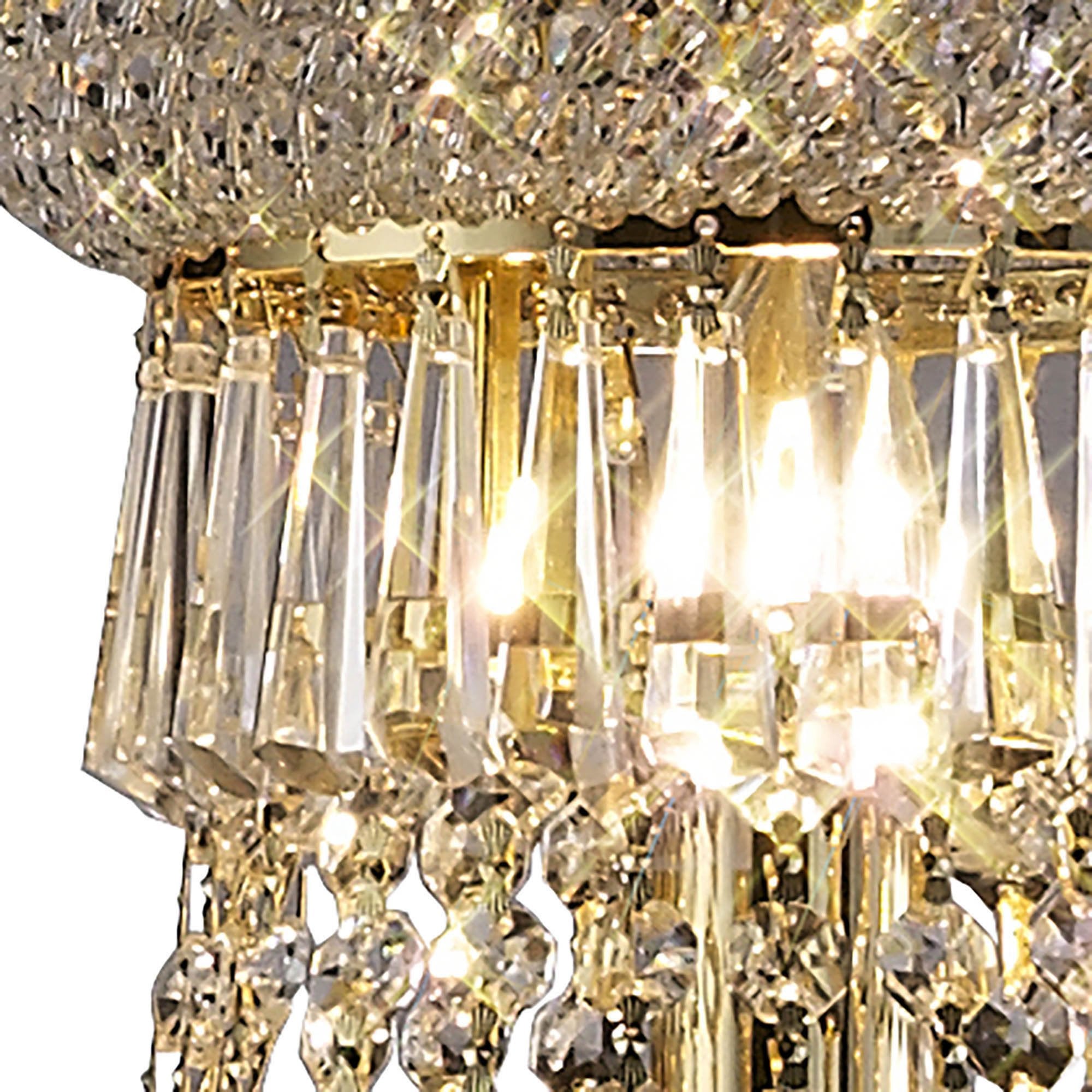 Diyas Alexandra 8 Light Floor Lamp - French Gold & Crystal