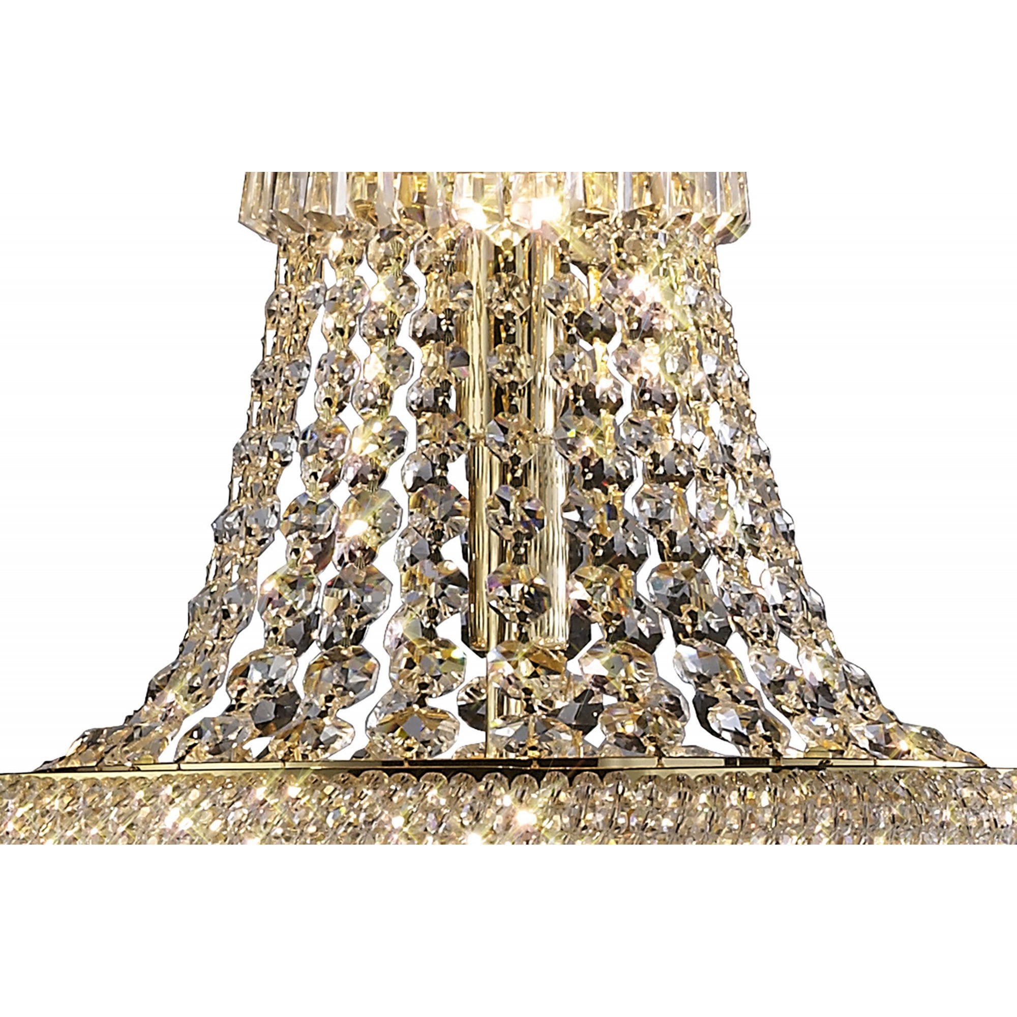 Diyas Alexandra 8 Light Floor Lamp - French Gold & Crystal