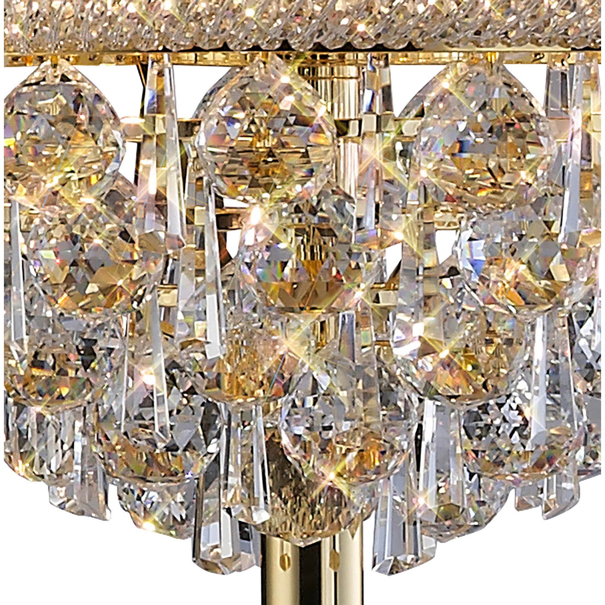 Diyas Alexandra 8 Light Floor Lamp - French Gold & Crystal