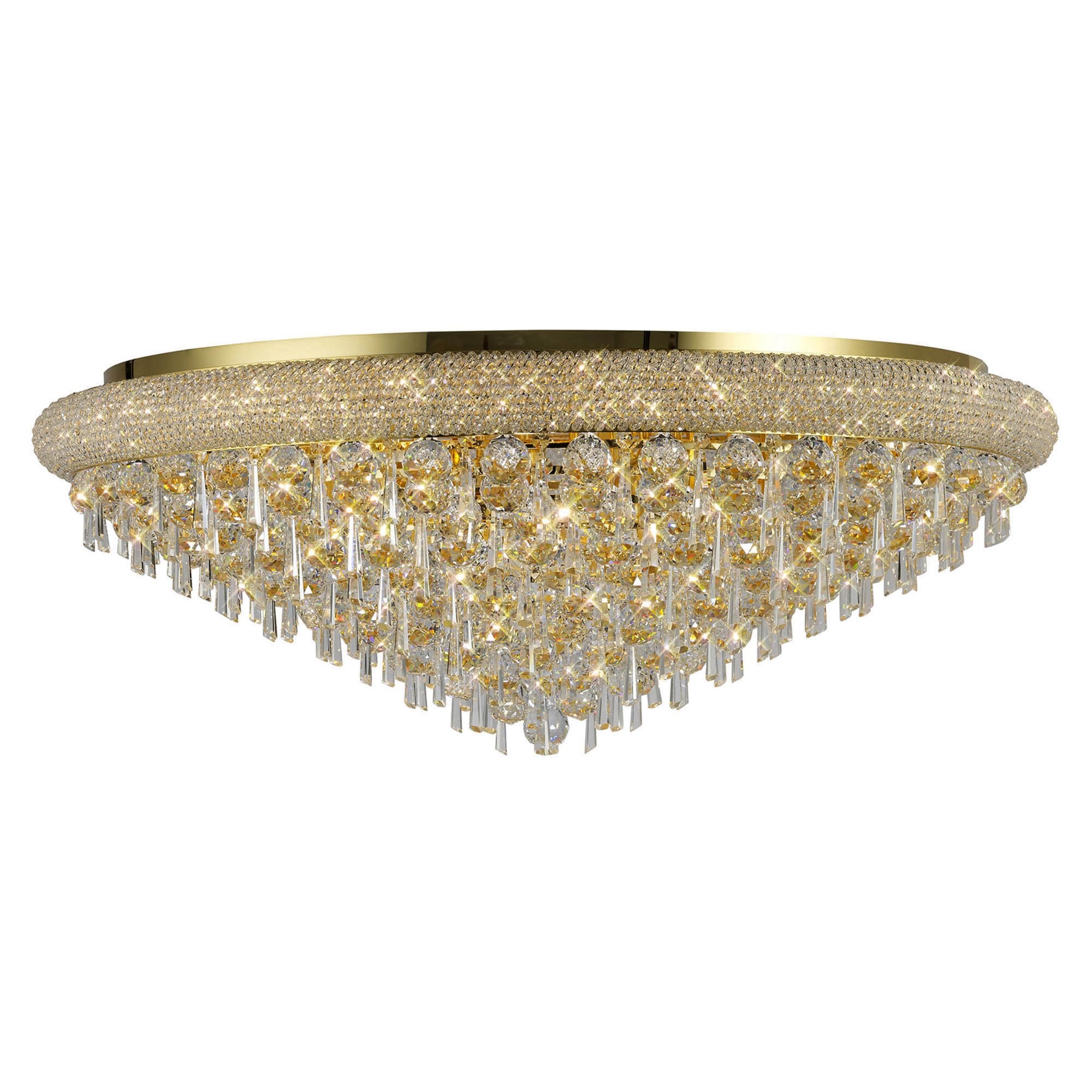 Diyas Alexandra 18 Light Ceiling Light - French Gold & Crystal