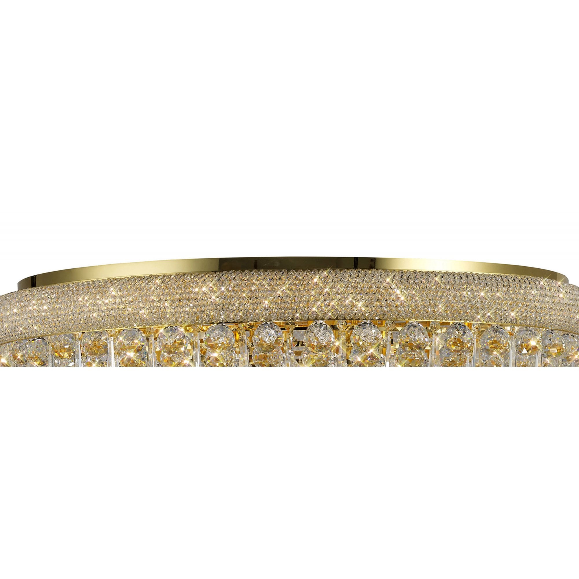 Diyas Alexandra 18 Light Ceiling Light - French Gold & Crystal