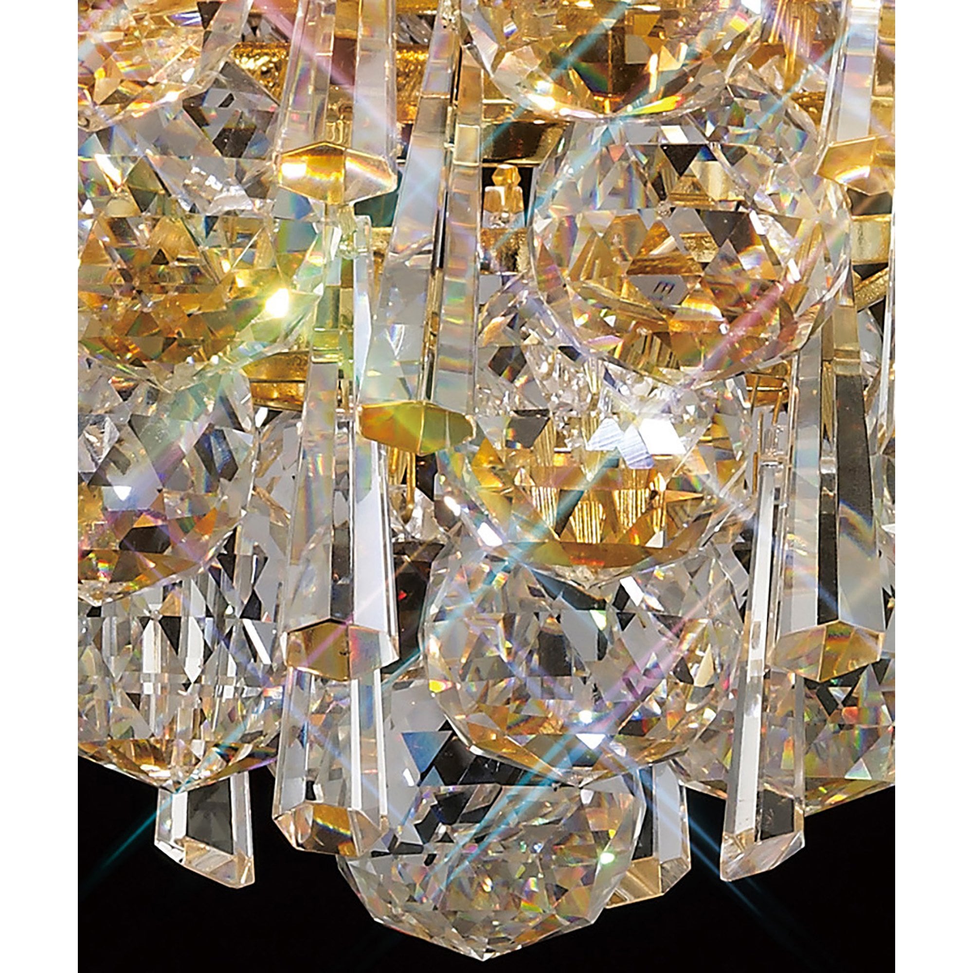 Diyas Alexandra 18 Light Ceiling Light - French Gold & Crystal