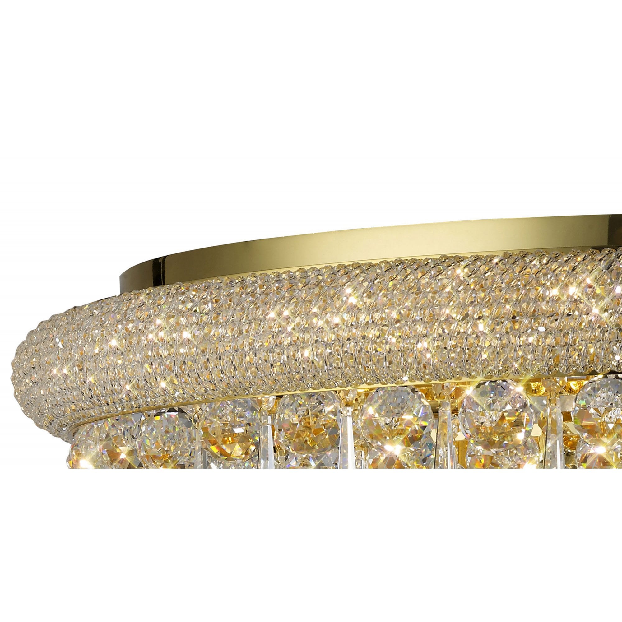Diyas Alexandra 18 Light Ceiling Light - French Gold & Crystal