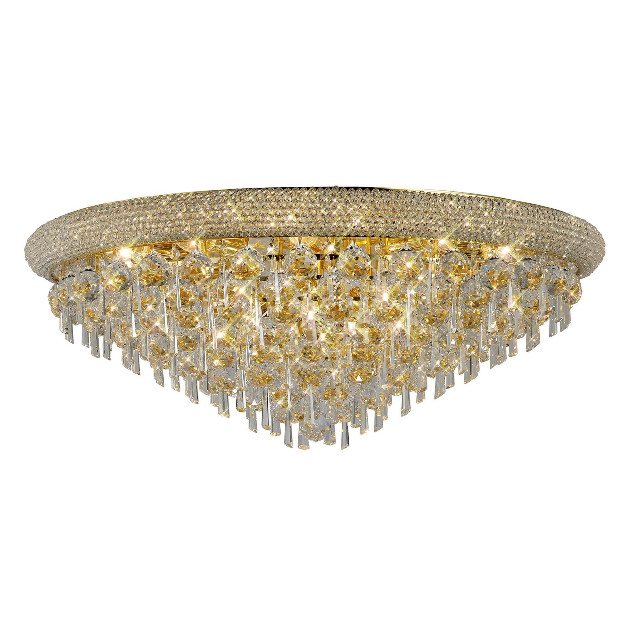 Diyas Alexandra 16 Light Ceiling Light - French Gold & Crystal