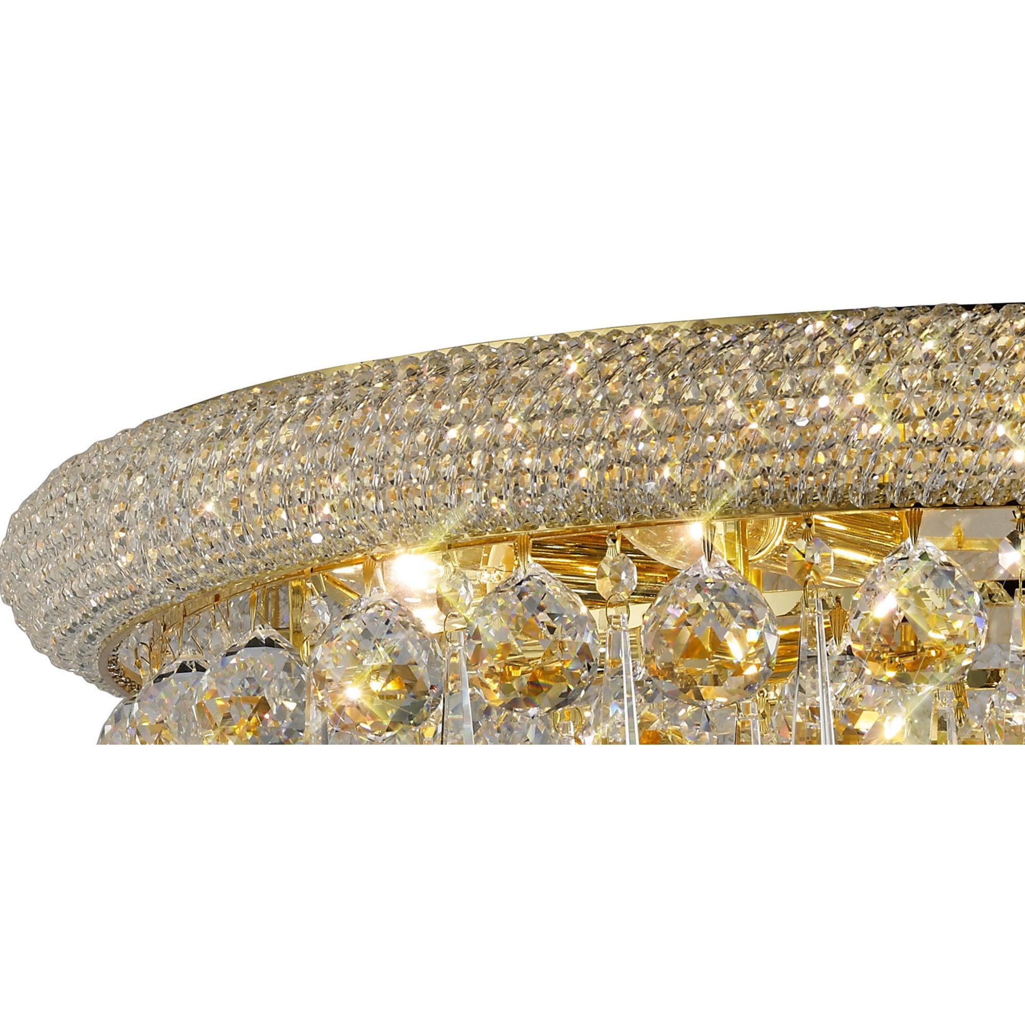 Diyas Alexandra 16 Light Ceiling Light - French Gold & Crystal