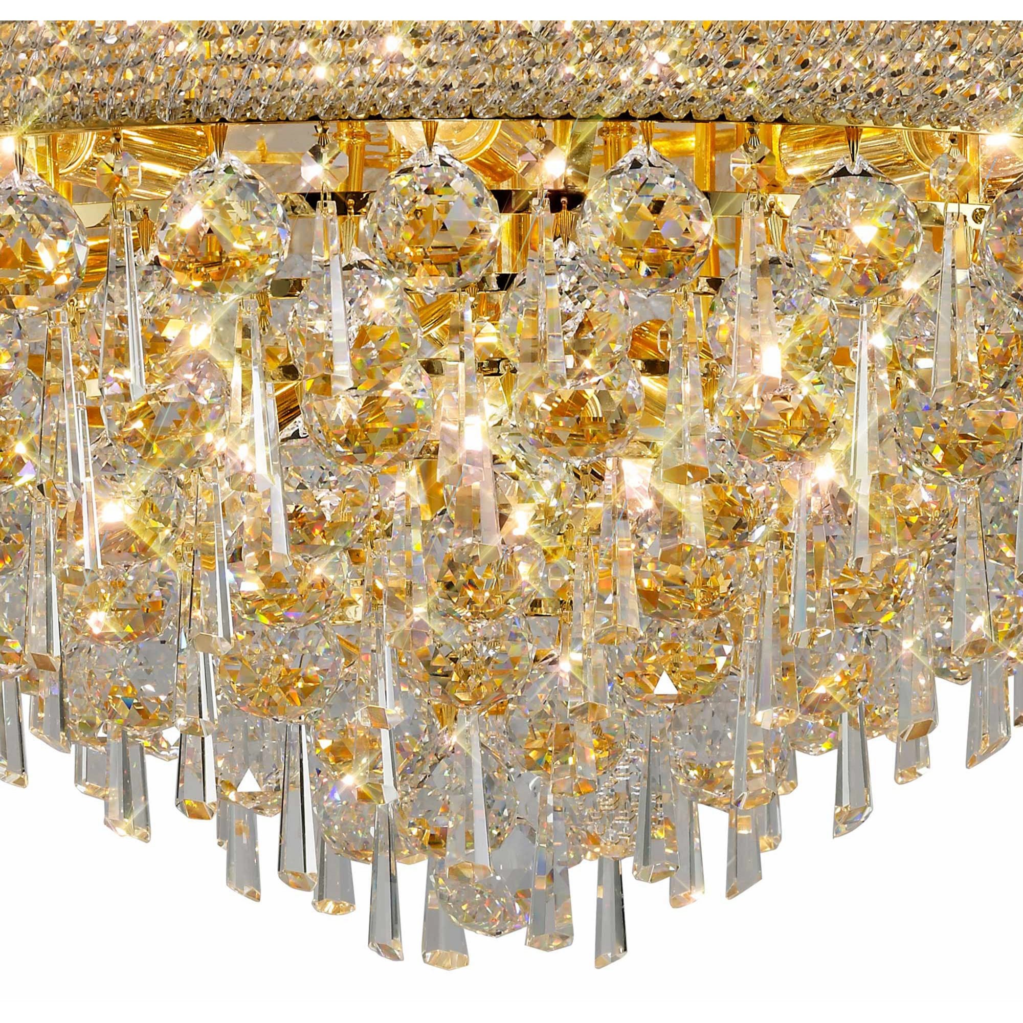 Diyas Alexandra 16 Light Ceiling Light - French Gold & Crystal