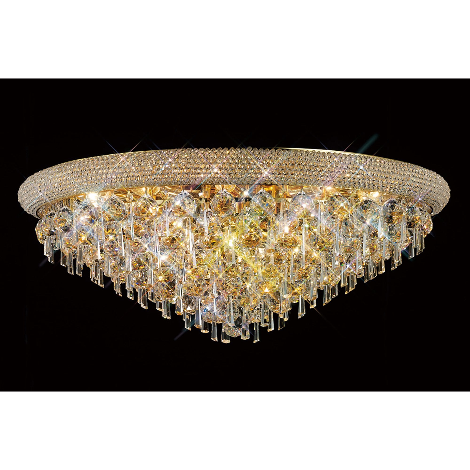 Diyas Alexandra 16 Light Ceiling Light - French Gold & Crystal