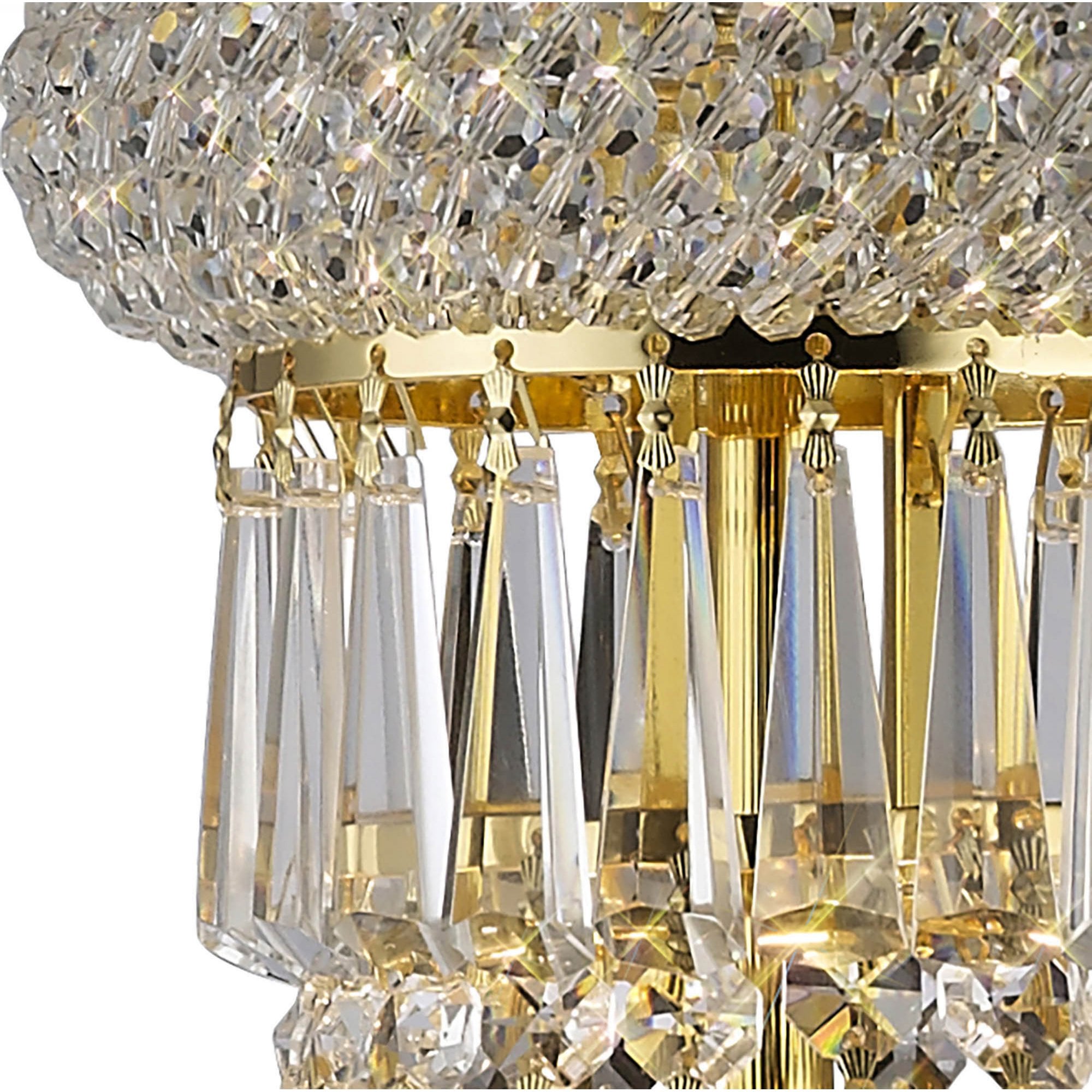 Diyas Alexandra 5 Light Table Lamp - French Gold & Crystal