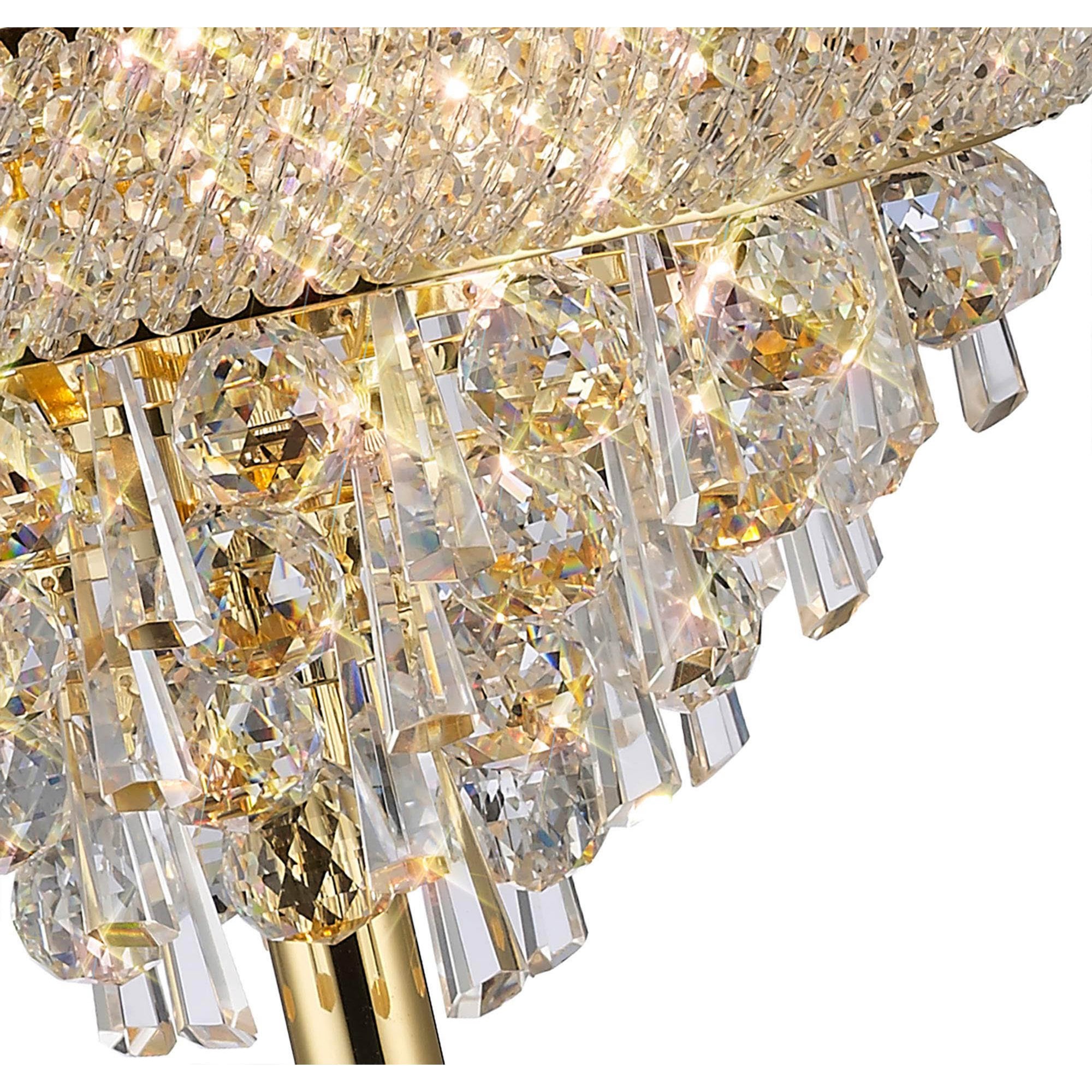 Diyas Alexandra 5 Light Table Lamp - French Gold & Crystal