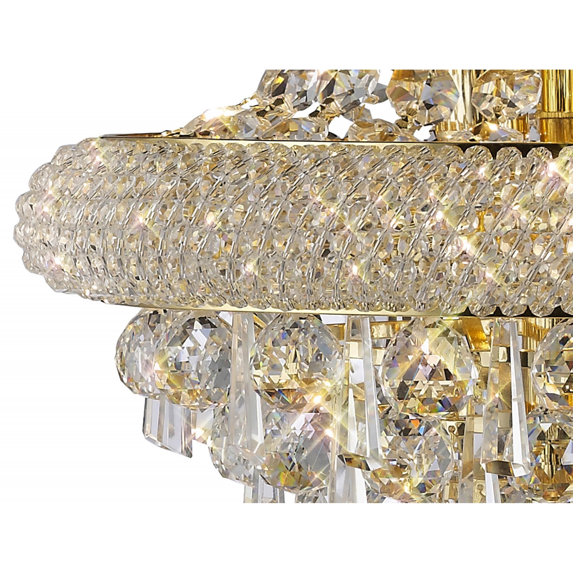 Diyas Alexandra 5 Light Table Lamp - French Gold & Crystal