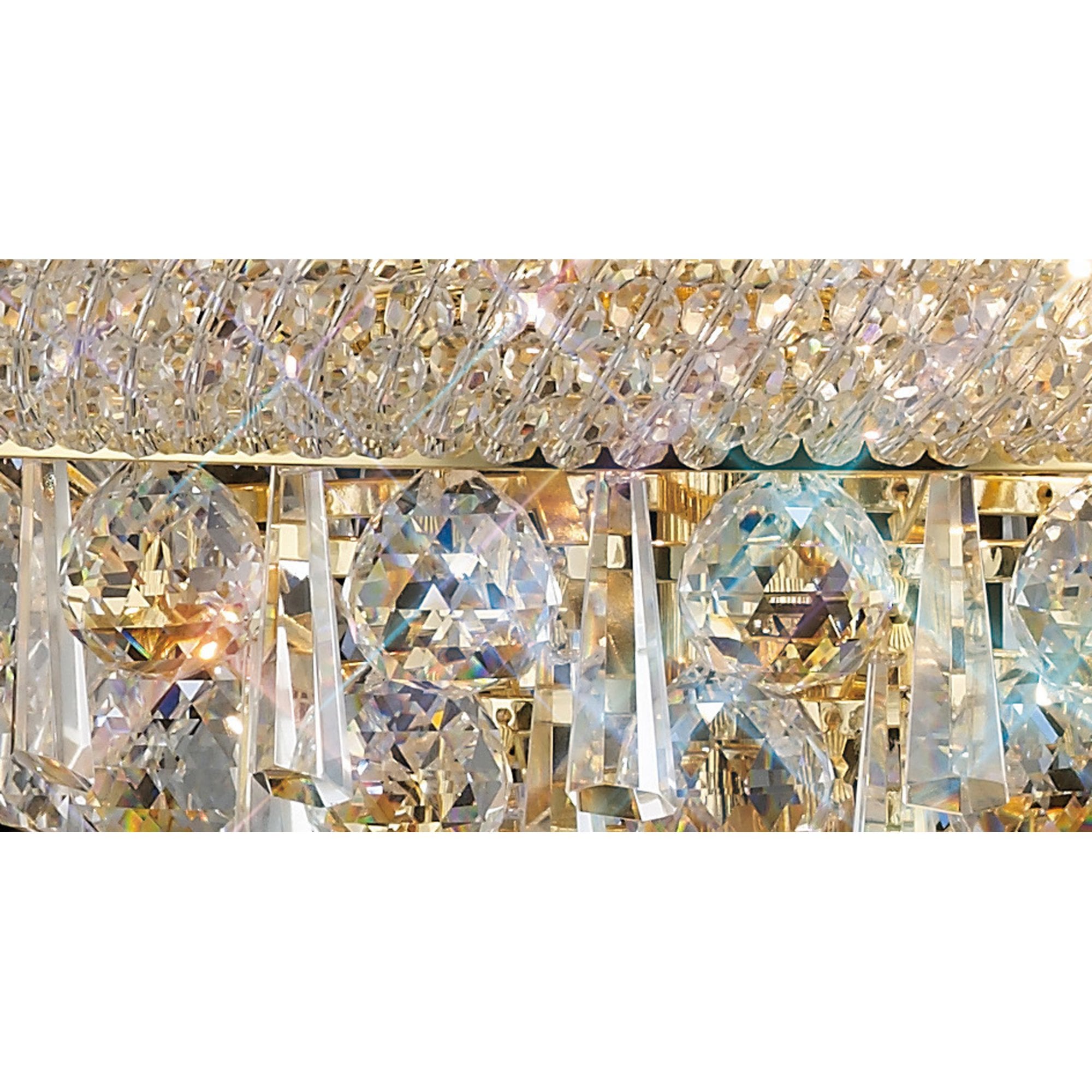 Diyas Alexandra 5 Light Table Lamp - French Gold & Crystal