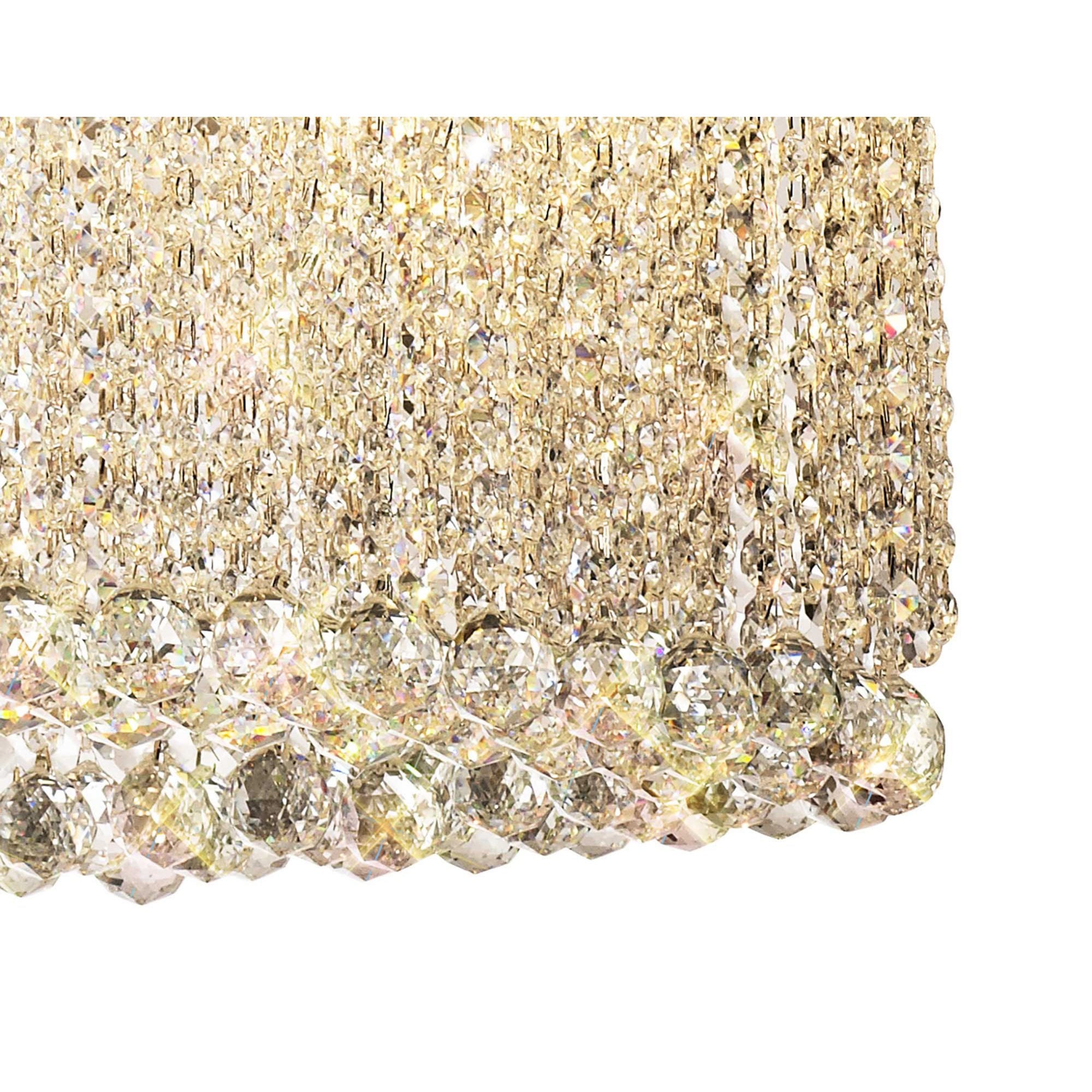 Diyas Empire 100x50cm Oval Pendant Chandelier - Polished Chrome/Crystal