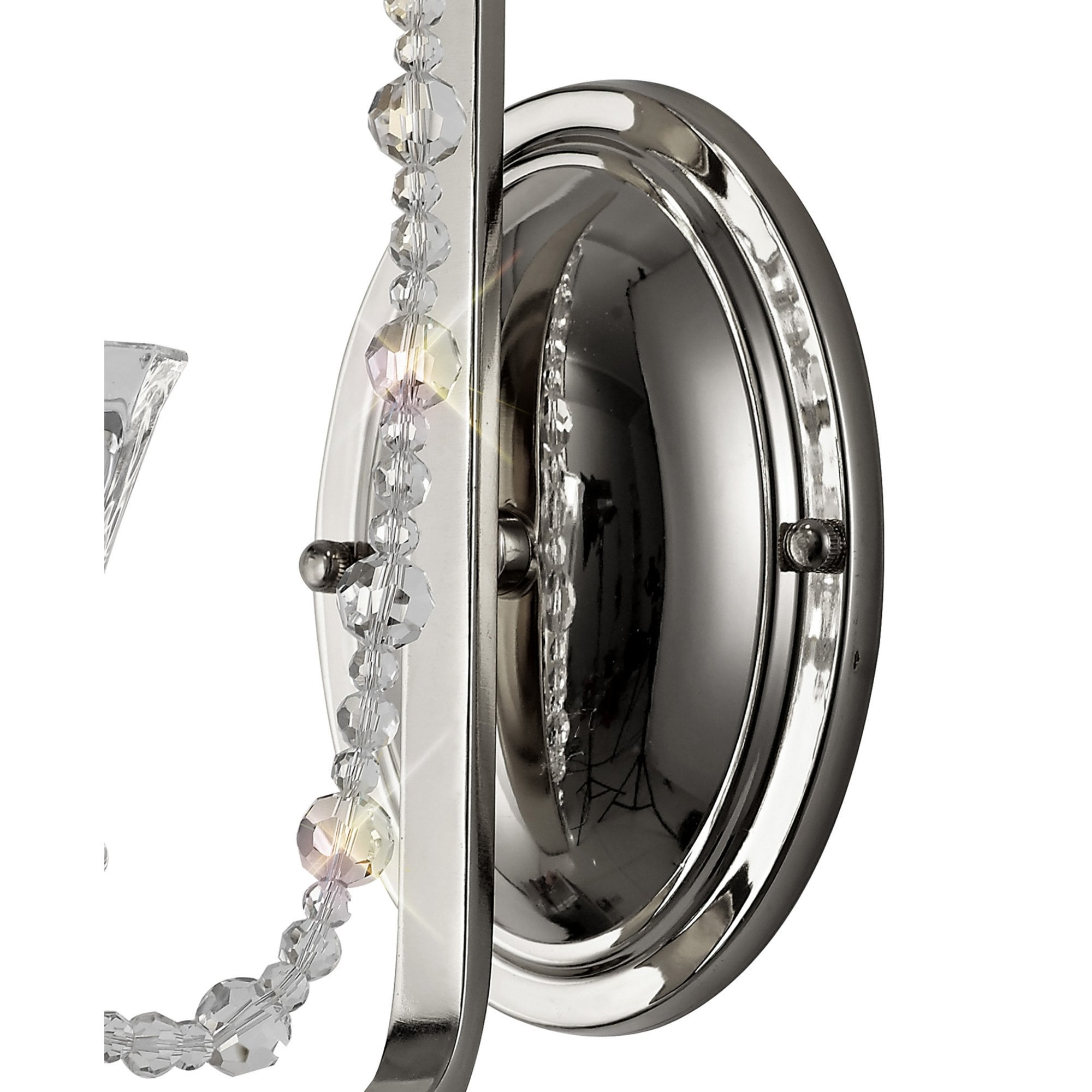 Diyas Armand Wall Lamp Single Light E14 - Polished Chrome/Crystal