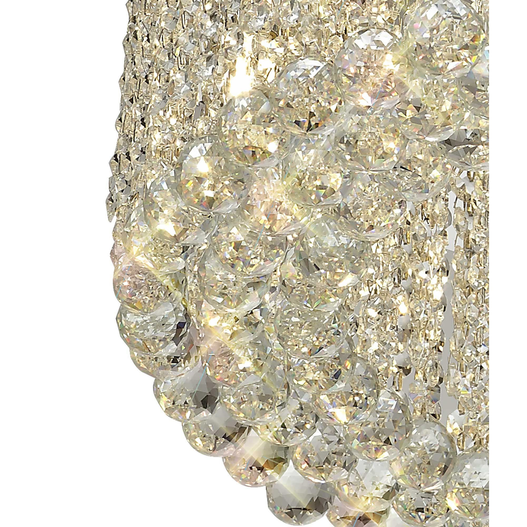 Diyas Empire 60cm Round Pendant Chandelier - Polished Chrome/Crystal