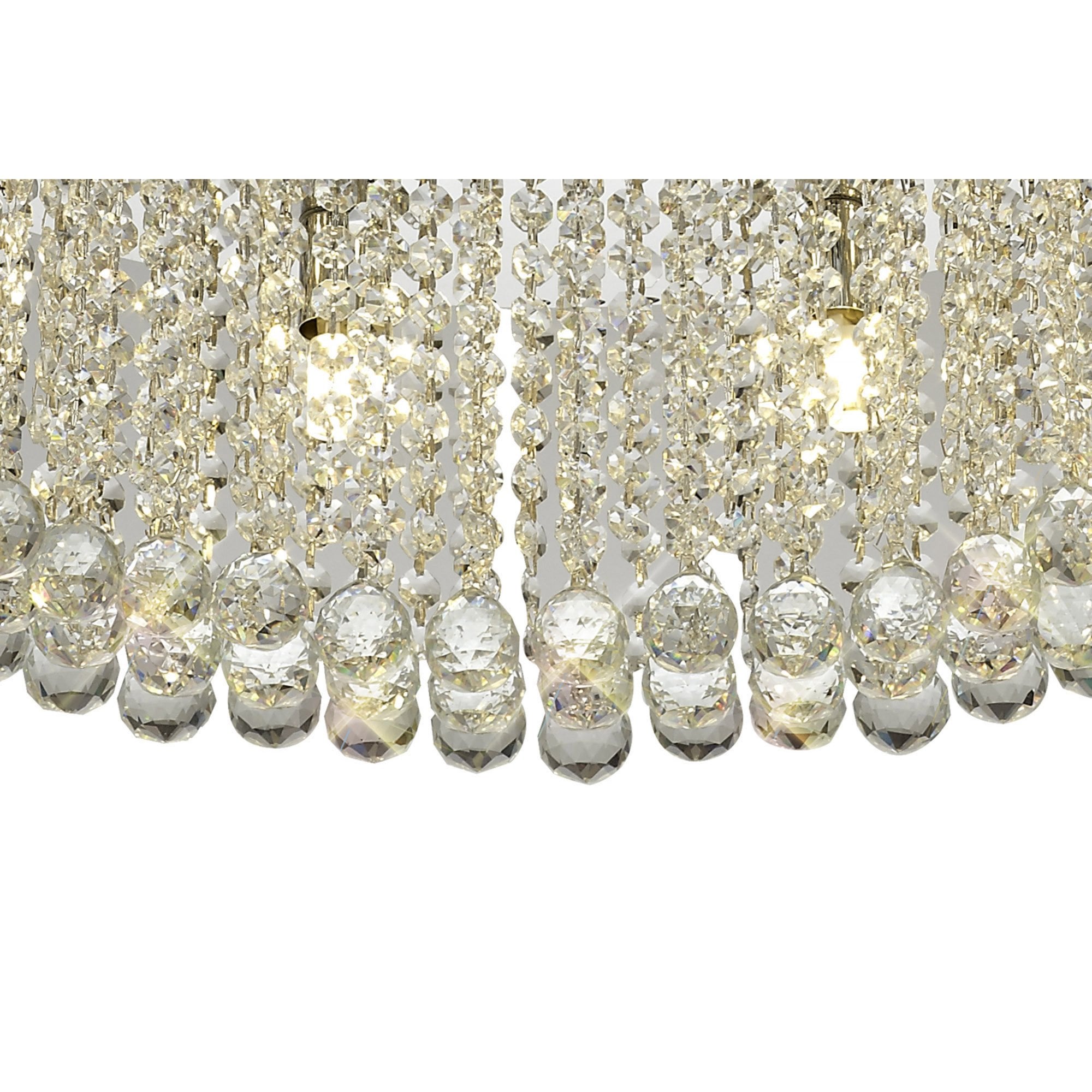 Diyas Empire 60cm Round Pendant Chandelier - Polished Chrome/Crystal