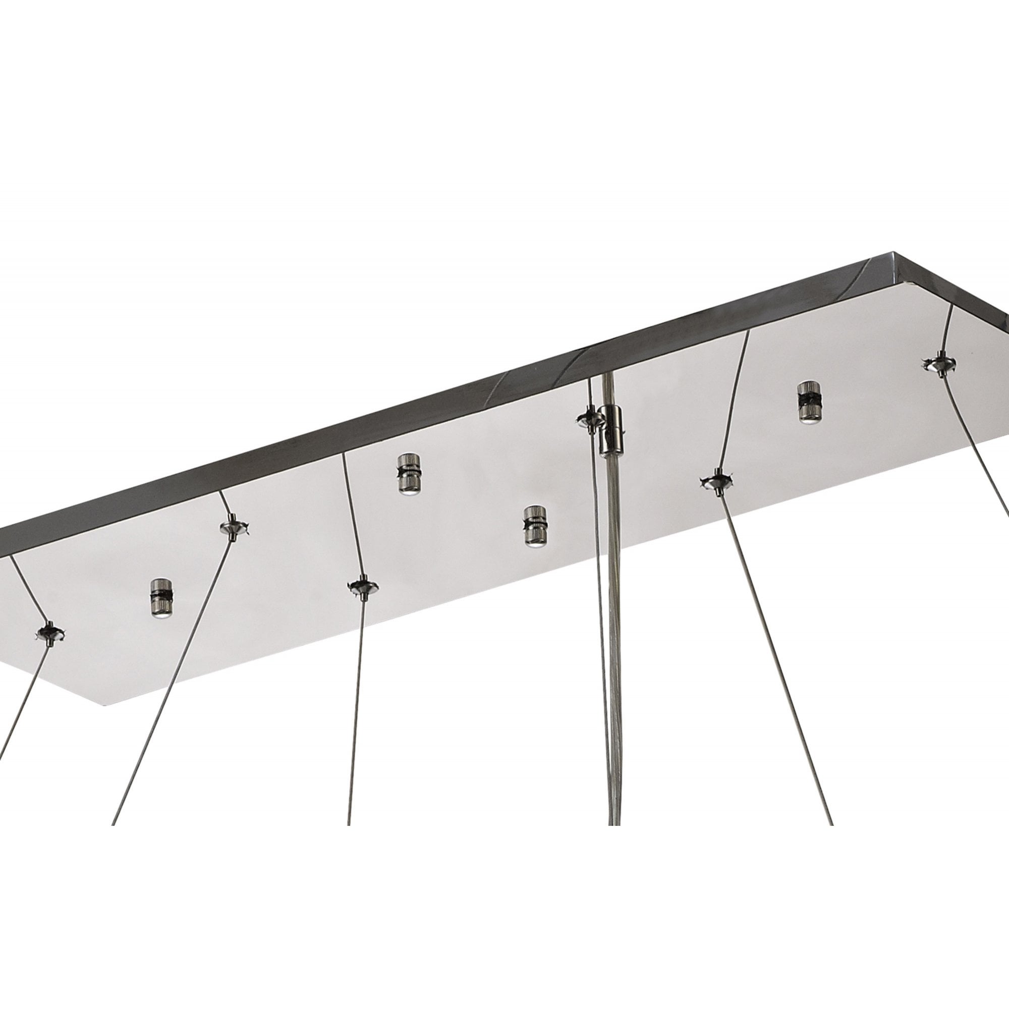 Diyas Empire 122x51cm Rectangular Pendant Chandelier - Polished Chrome/Crystal