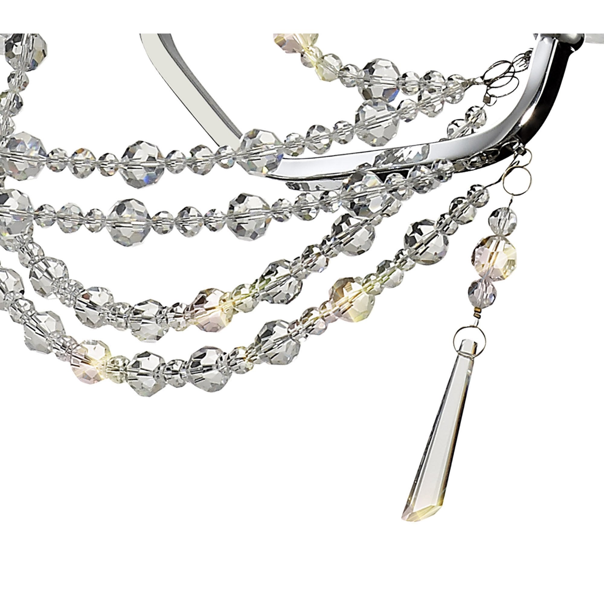 Diyas Armand Pendant 3 Light E14 - Polished Chrome/Crystal