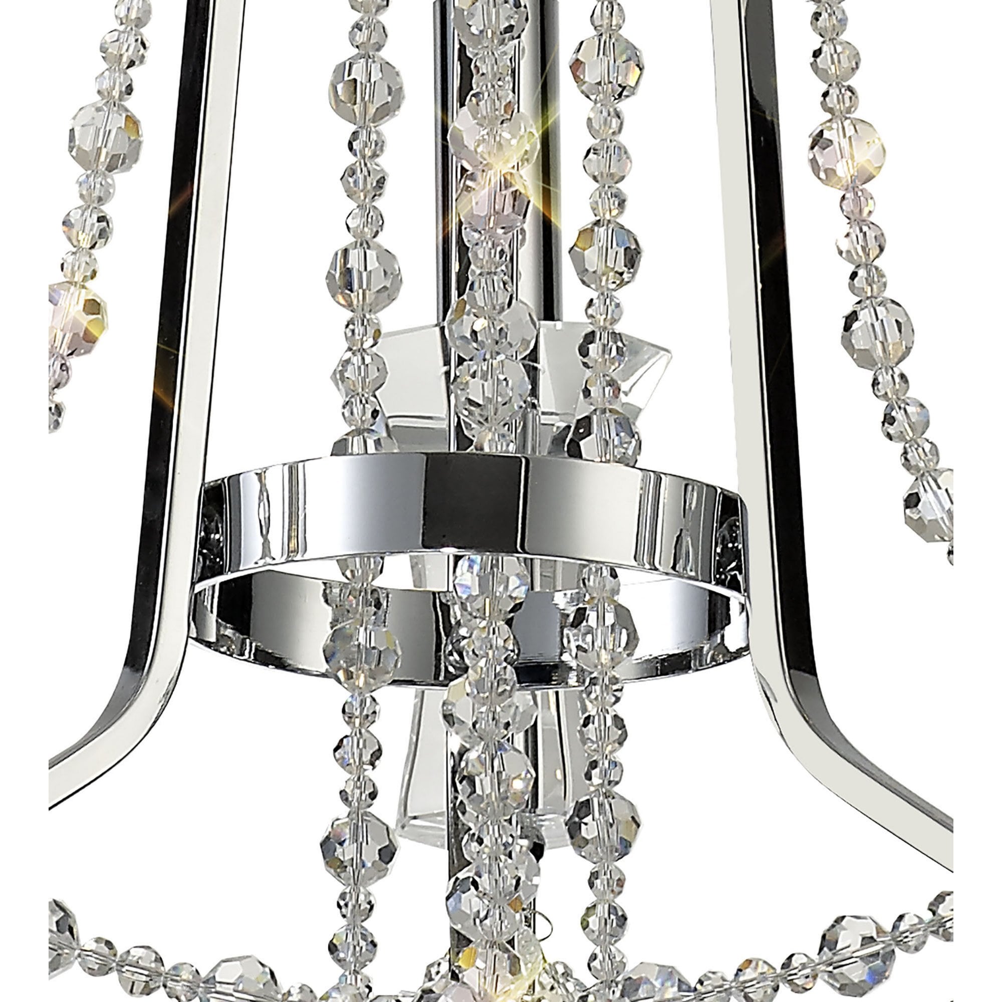 Diyas Armand Pendant 3 Light E14 - Polished Chrome/Crystal