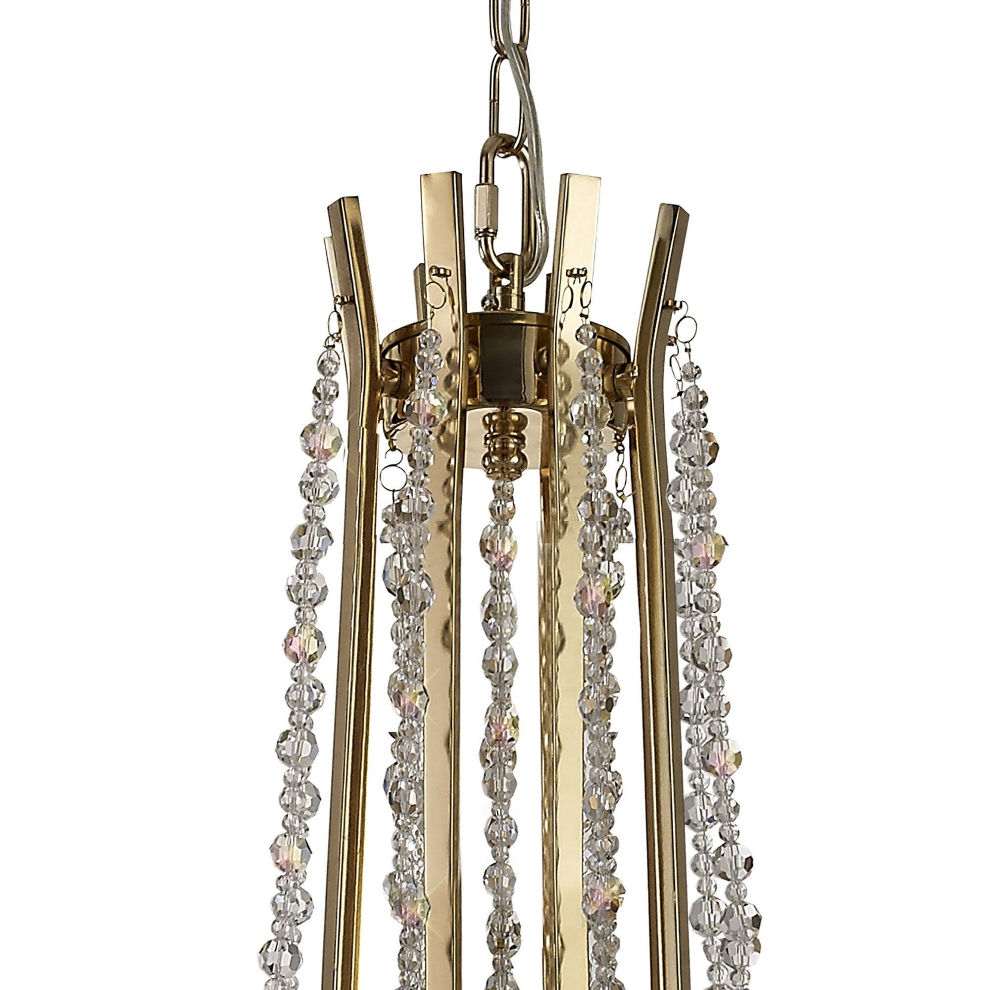 Diyas Armand Pendant 8 Light E14 - French Gold/Crystal