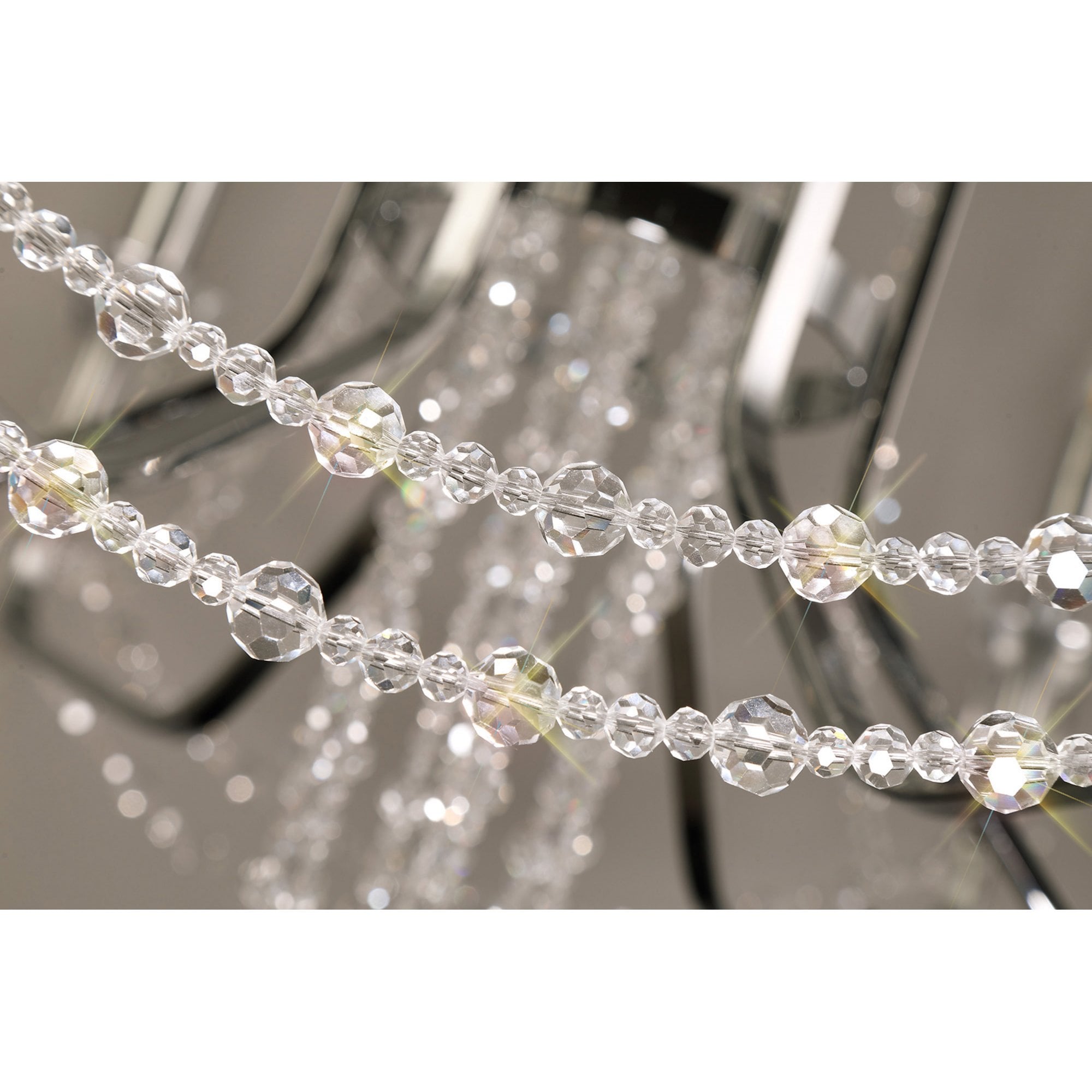 Diyas Armand Pendant 6 Light E14 - Polished Chrome/Crystal