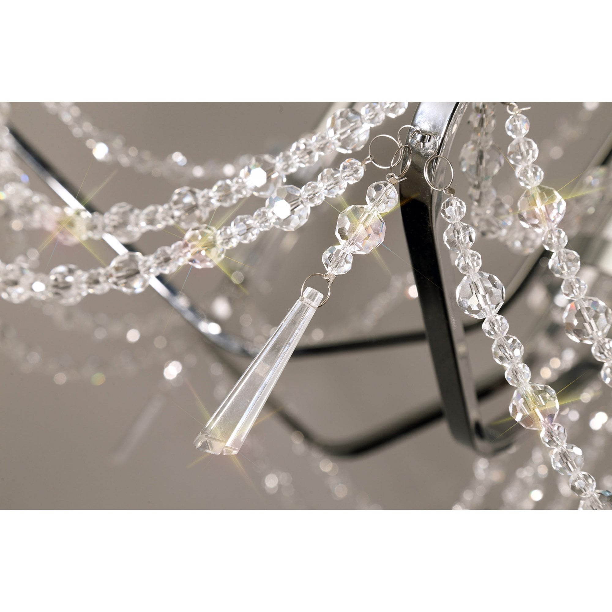 Diyas Armand Pendant 6 Light E14 - Polished Chrome/Crystal