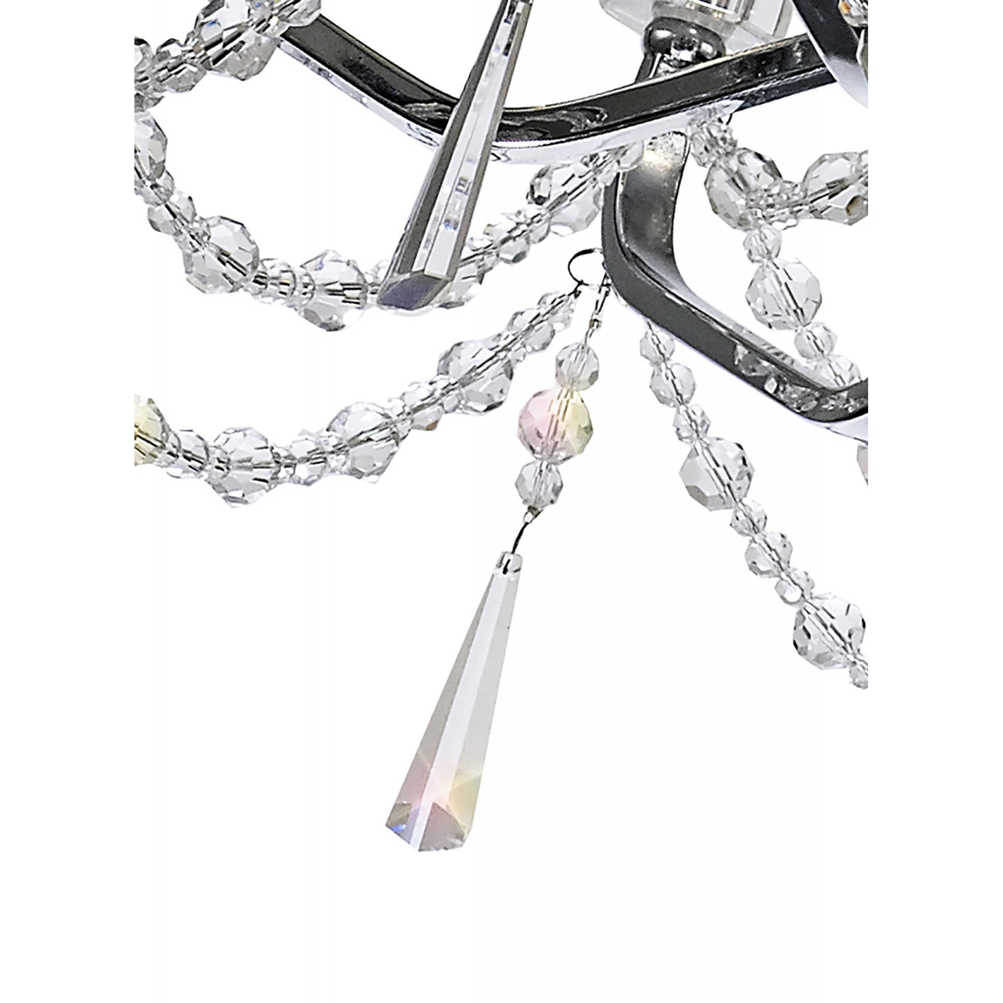 Diyas Armand Pendant 6 Light E14 - Polished Chrome/Crystal