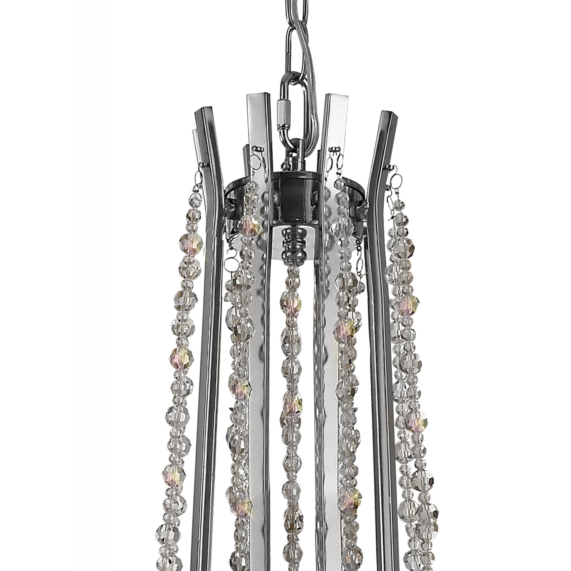 Diyas Armand Pendant 8 Light E14 - Polished Chrome/Crystal