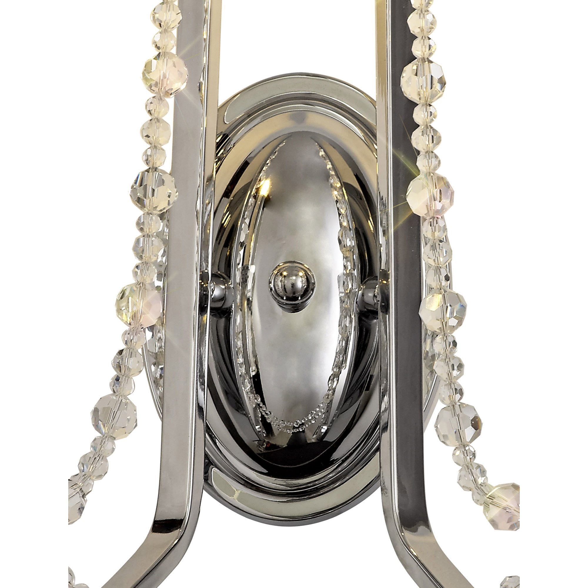 Diyas Armand Wall Lamp 2 Light E14 - Polished Chrome/Crystal