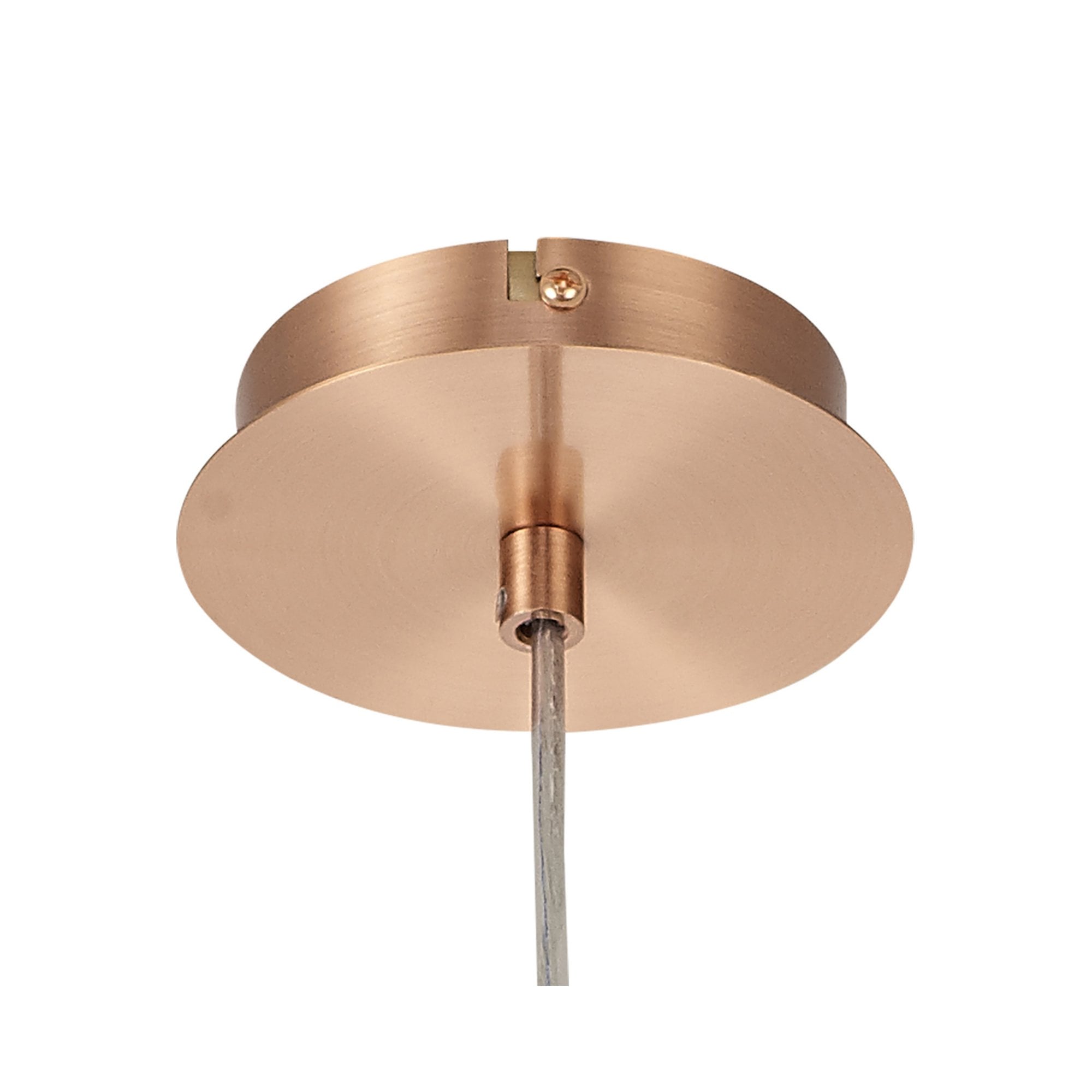 Diyas IL31610 Andrea Single Pendant 1 Light E27 Satin Copper/Crystal