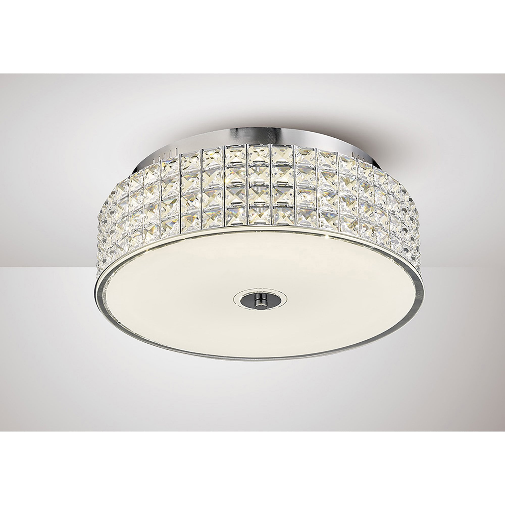 Diyas IL80021 Hawthorne Round Ceiling 30W 1700lm LED 4000K Polished Chrome/Crystal