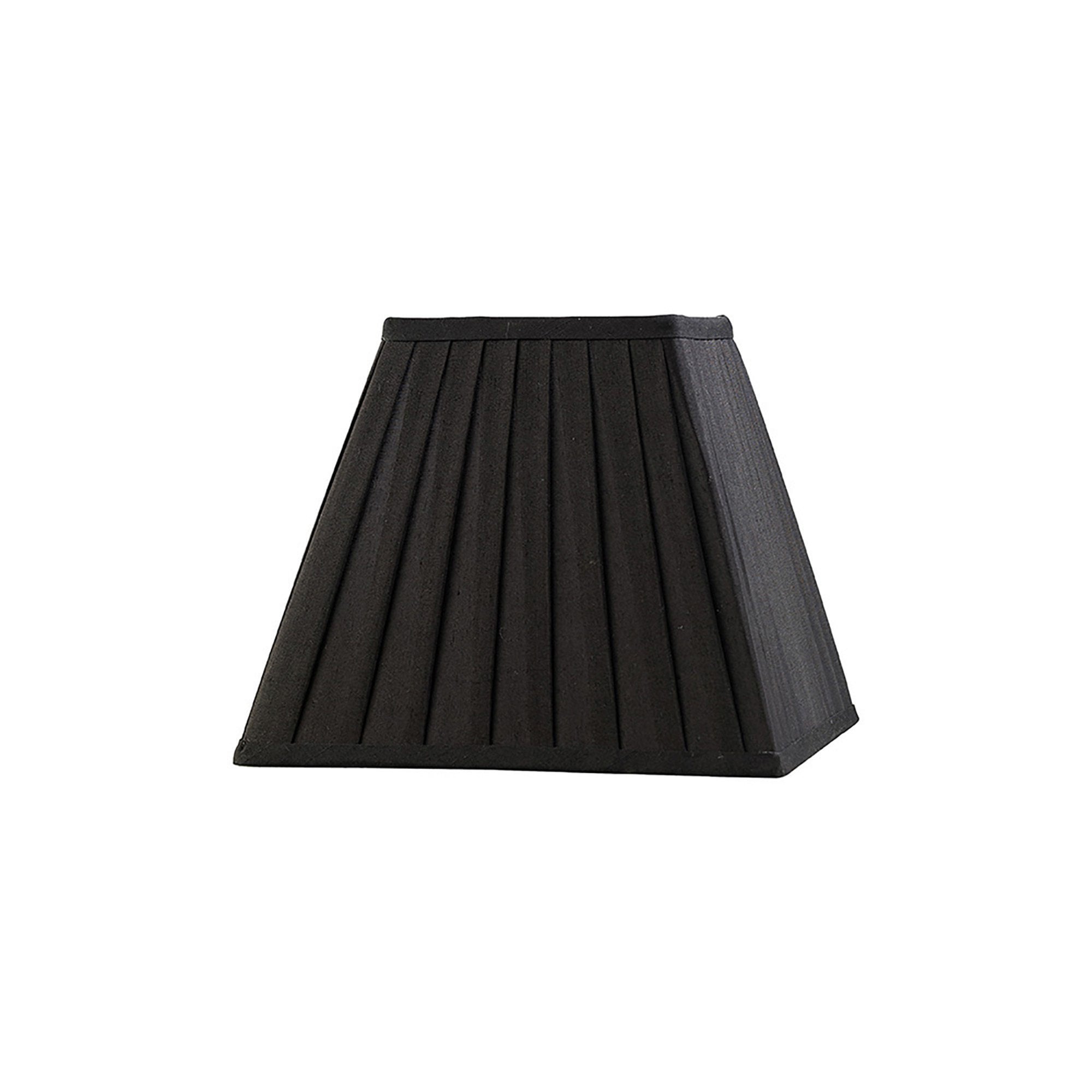 Diyas ILS20222 Leela Square Pleated Fabric Shade - Black 13.8/25cm - Shade Only