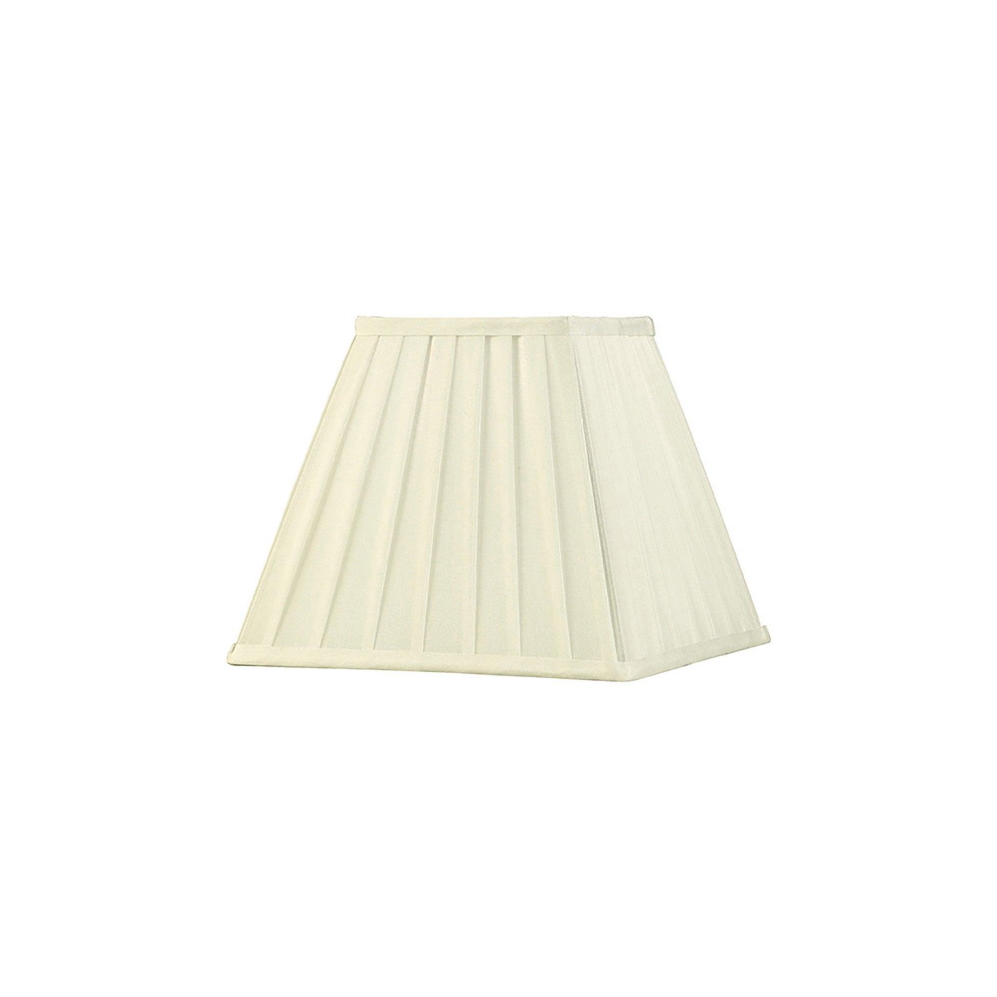Diyas ILS20227 Leela Square Pleated Fabric Shade - Ivory 13.8/25cm - Shade Only