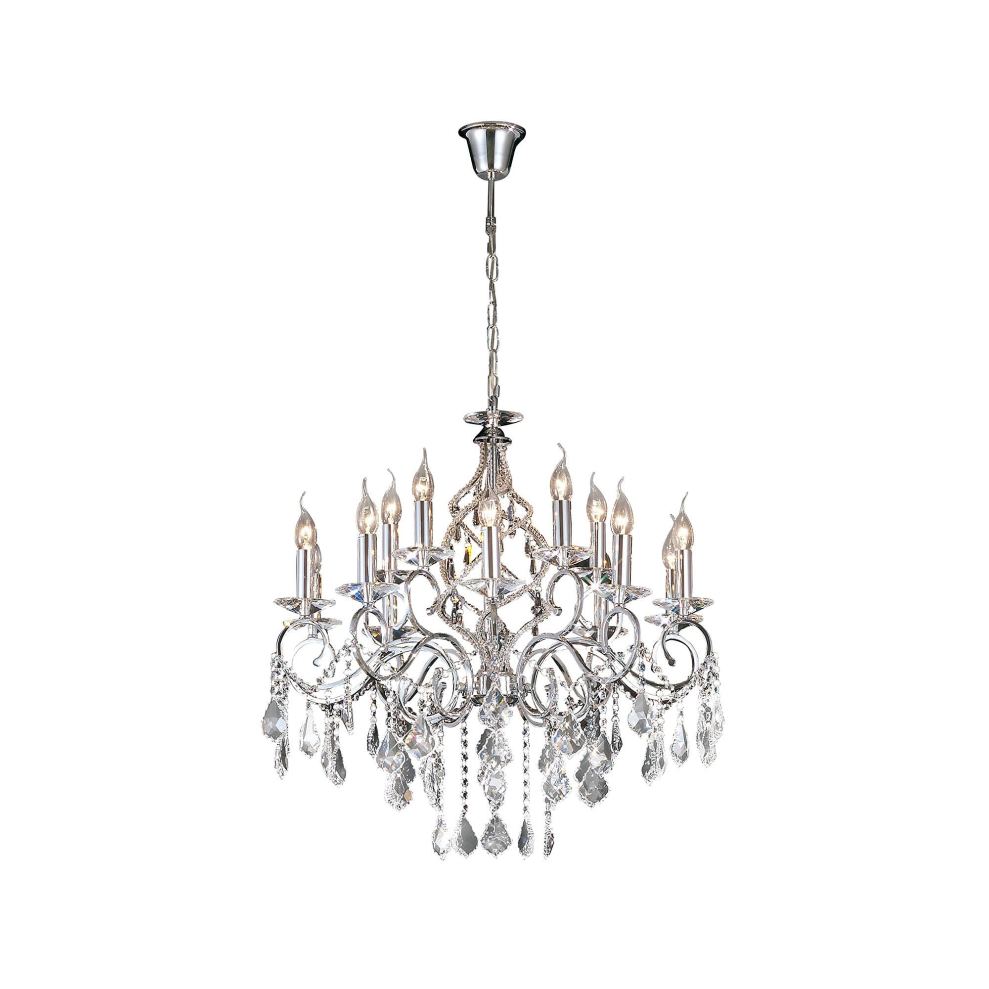 Diyas IL303110+5 Torino Pendant 15 Light Polished Chrome/Crystal