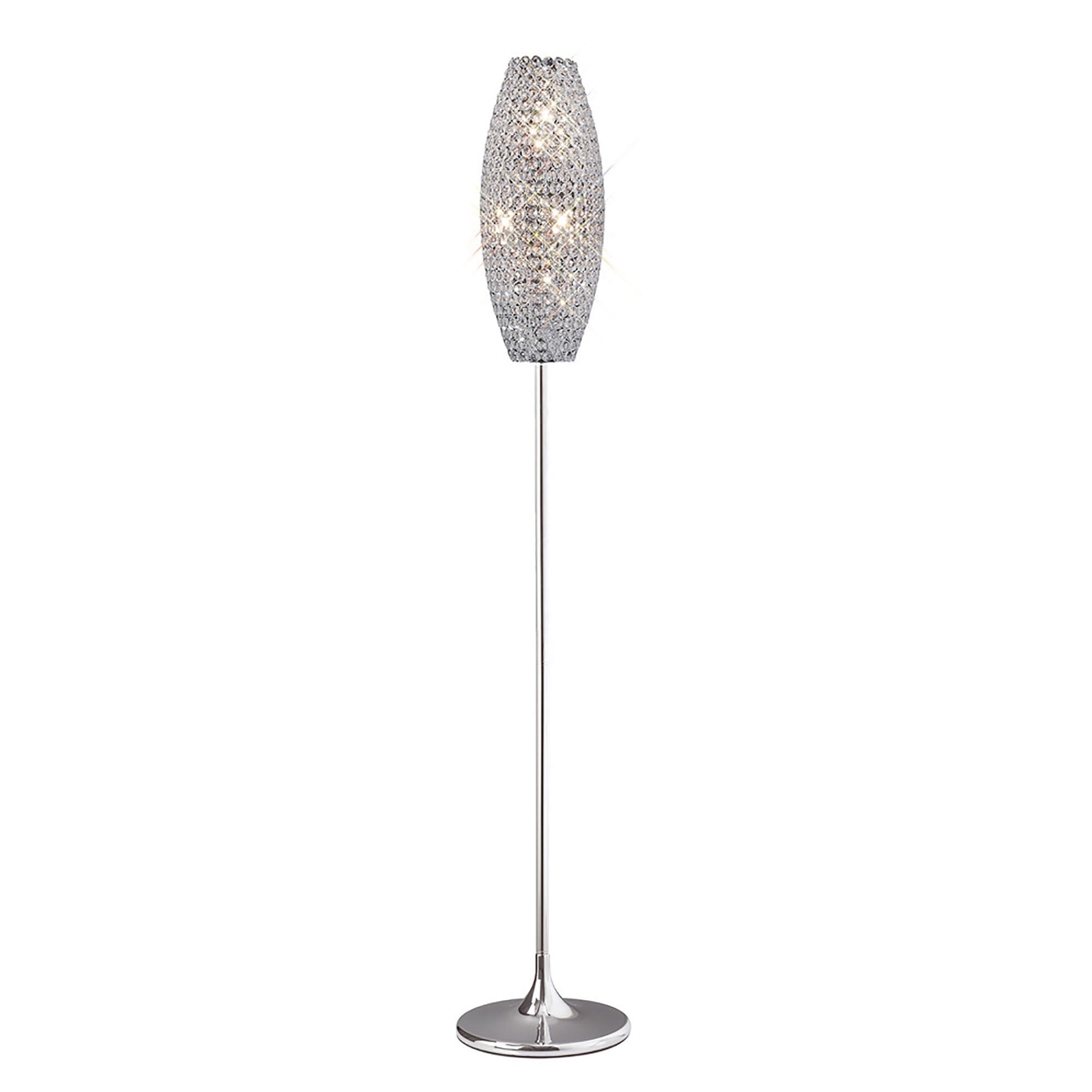 Diyas IL30412 Kos Floor Lamp 4 Light Polished Chrome/Crystal