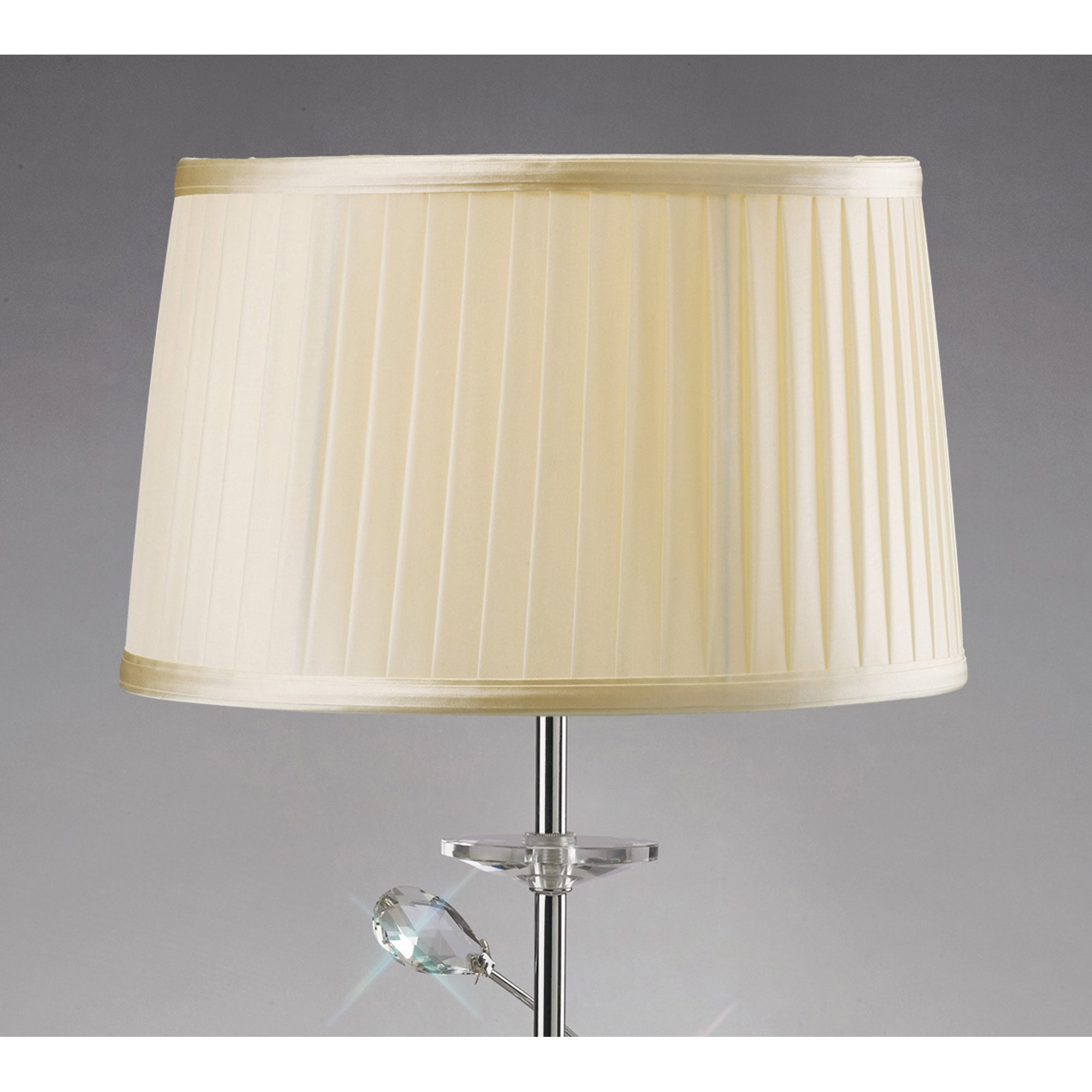 Diyas IL31210/CR Willow Table Lamp With Cream Shade 1 Light Polished Chrome/Crystal