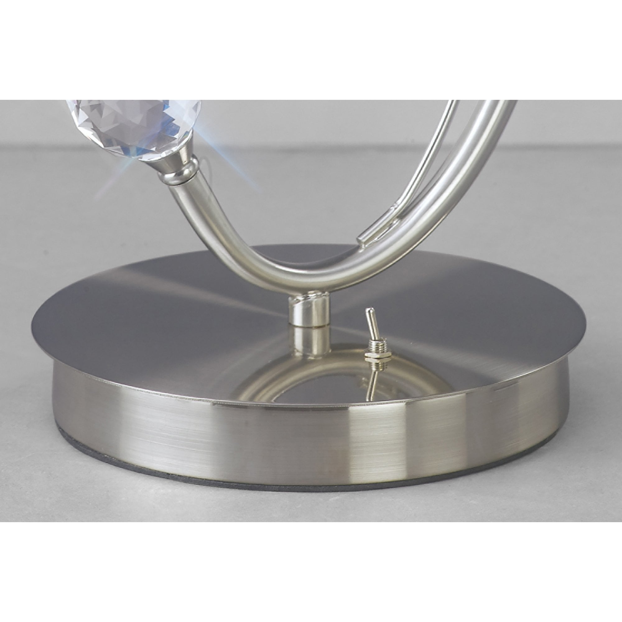 Diyas IL30939 Cara Table Lamp 1 Light Satin Nickel/Crystal