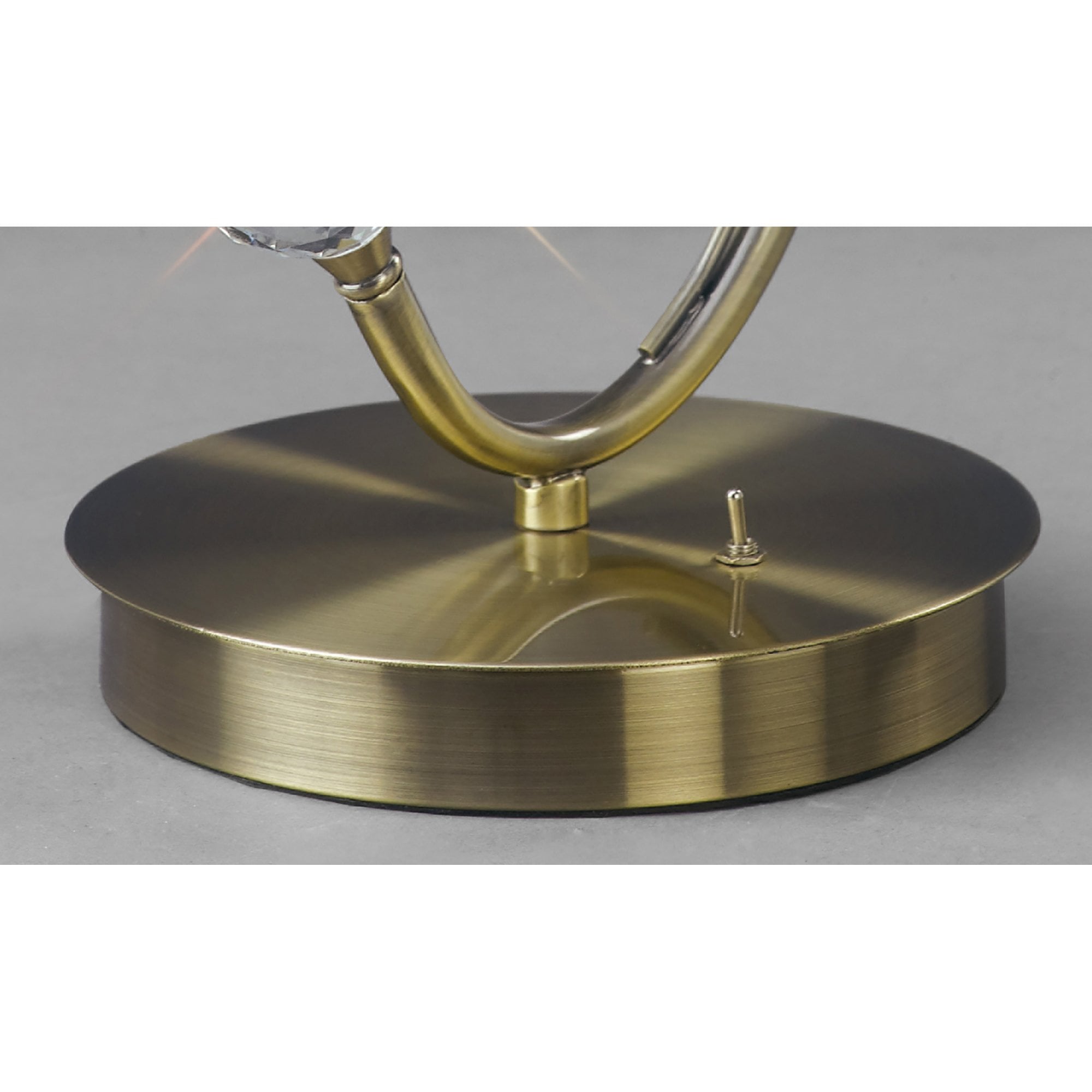 Diyas IL30949 Cara Table Lamp 1 Light Antique Brass/Crystal