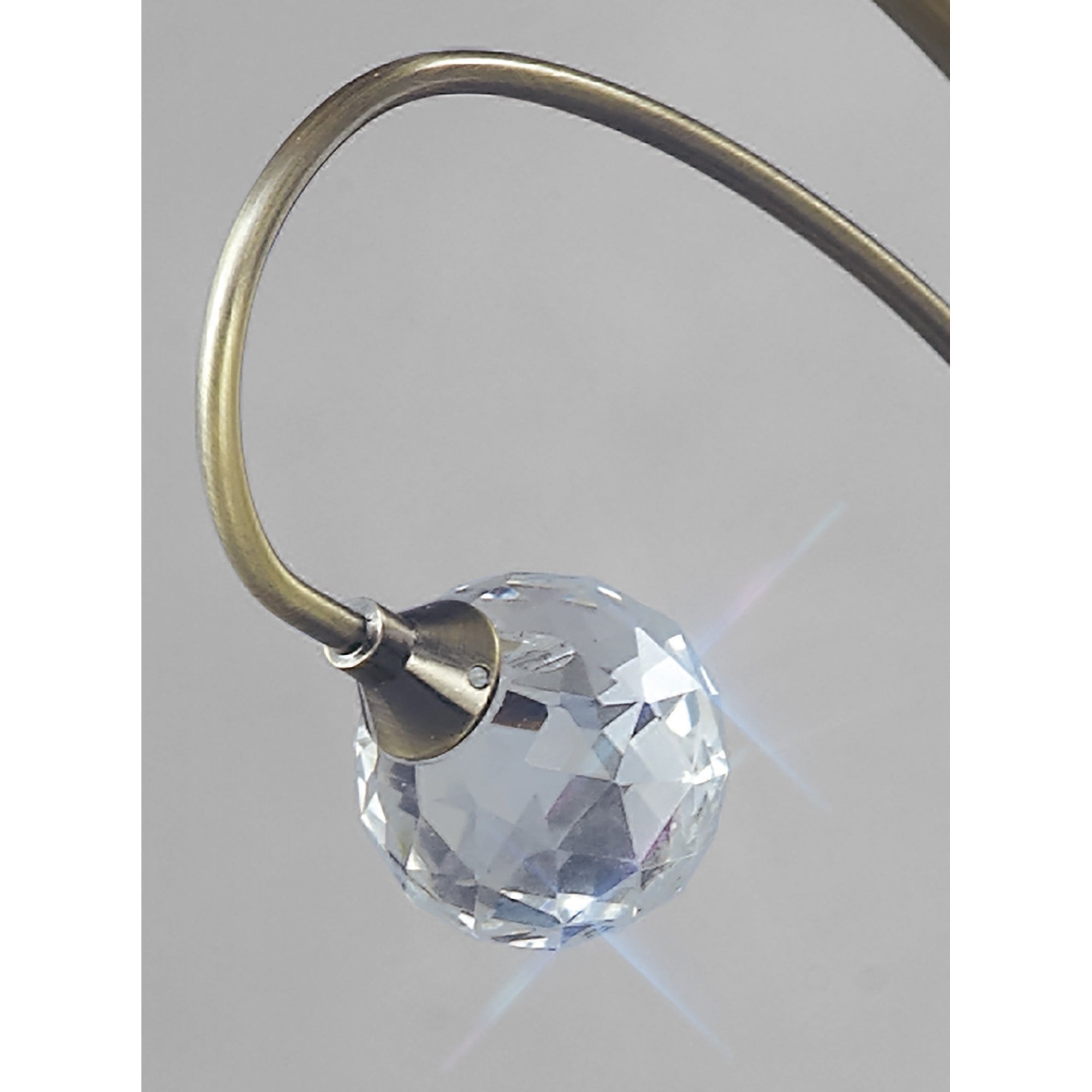 Diyas IL30949 Cara Table Lamp 1 Light Antique Brass/Crystal