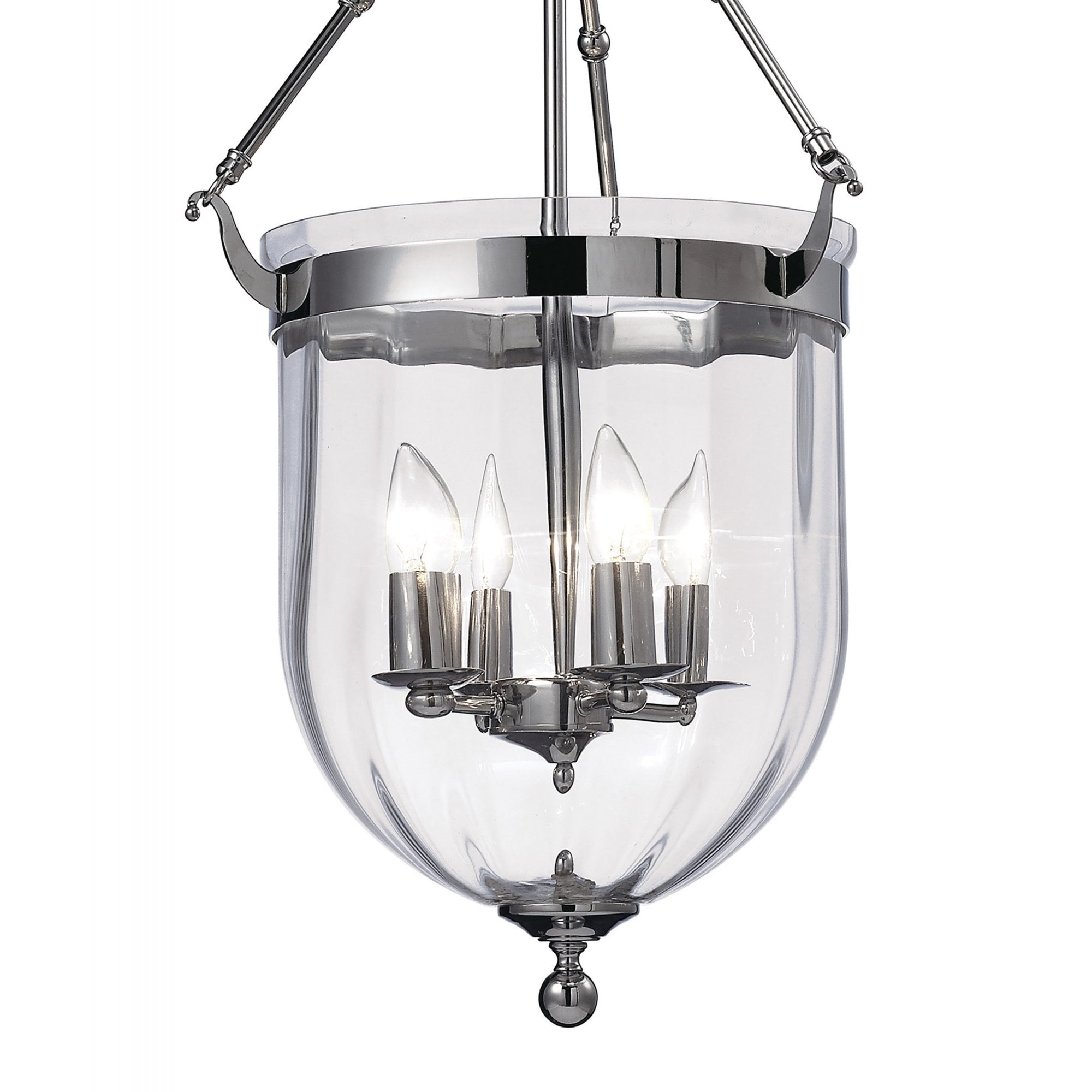 Diyas IL31073 Aubrey Pendant 4 Light Polished Chrome/Glass