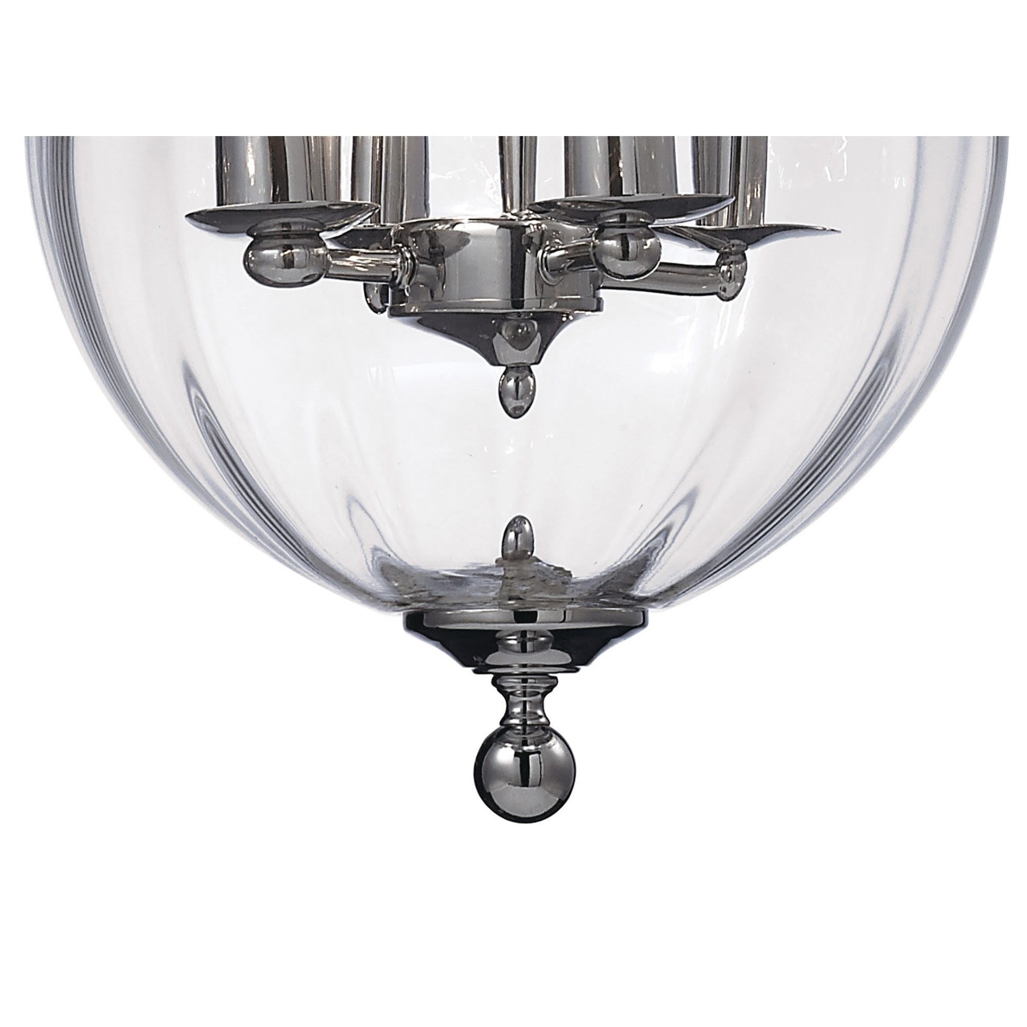 Diyas IL31073 Aubrey Pendant 4 Light Polished Chrome/Glass
