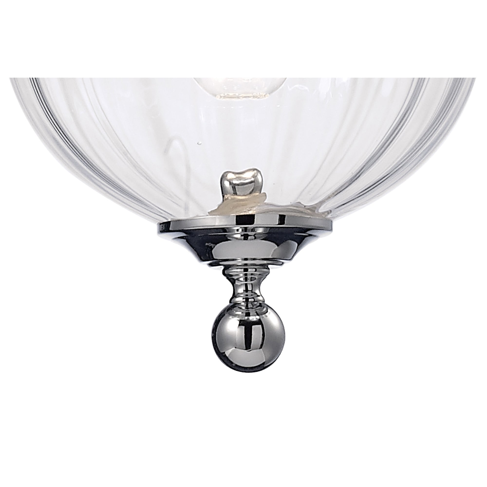 Diyas IL31071 Aubrey Pendant 1 Light Polished Chrome/Glass