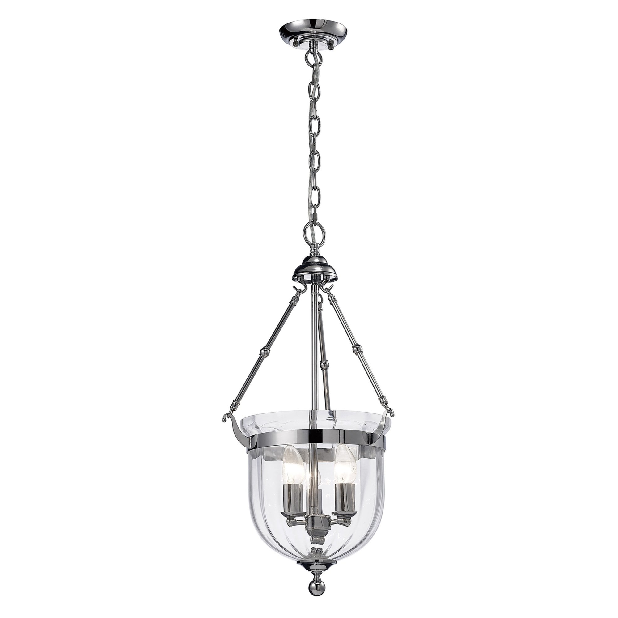 Diyas IL31072 Aubrey Pendant 3 Light Polished Chrome/Glass