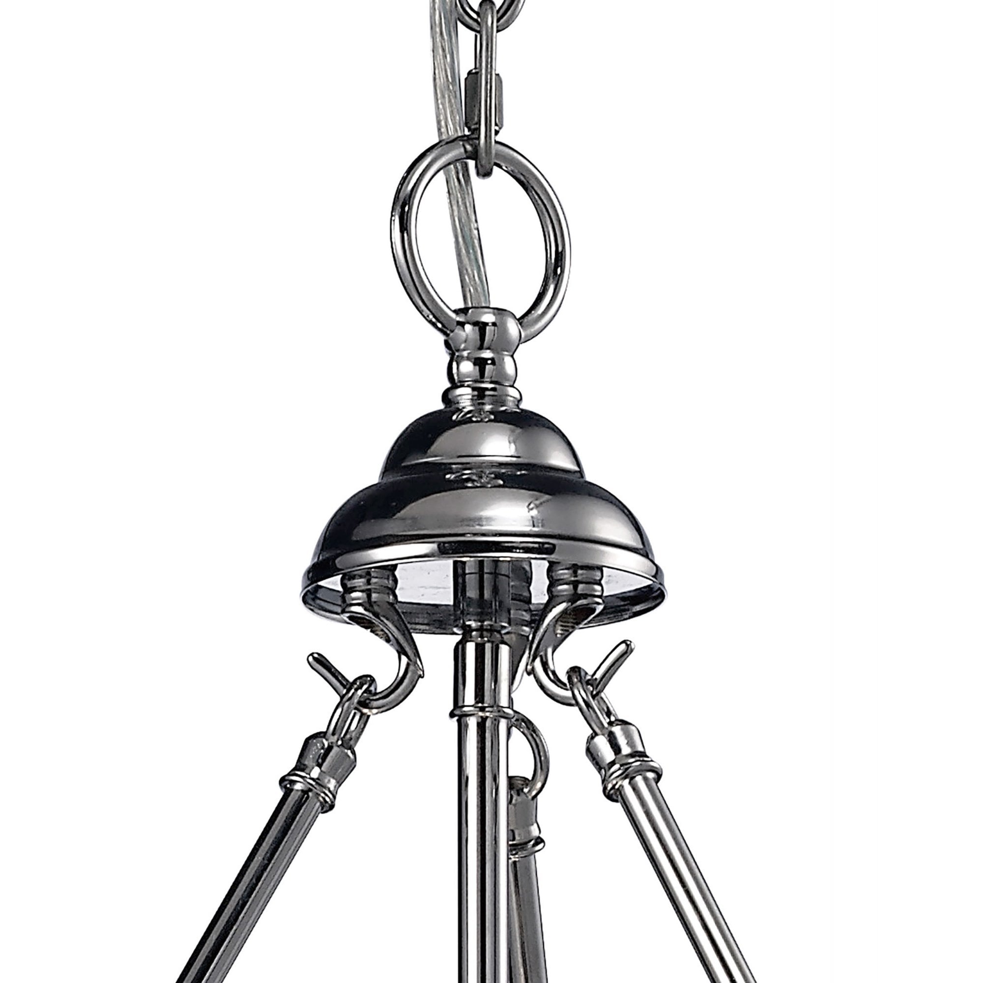 Diyas IL31072 Aubrey Pendant 3 Light Polished Chrome/Glass