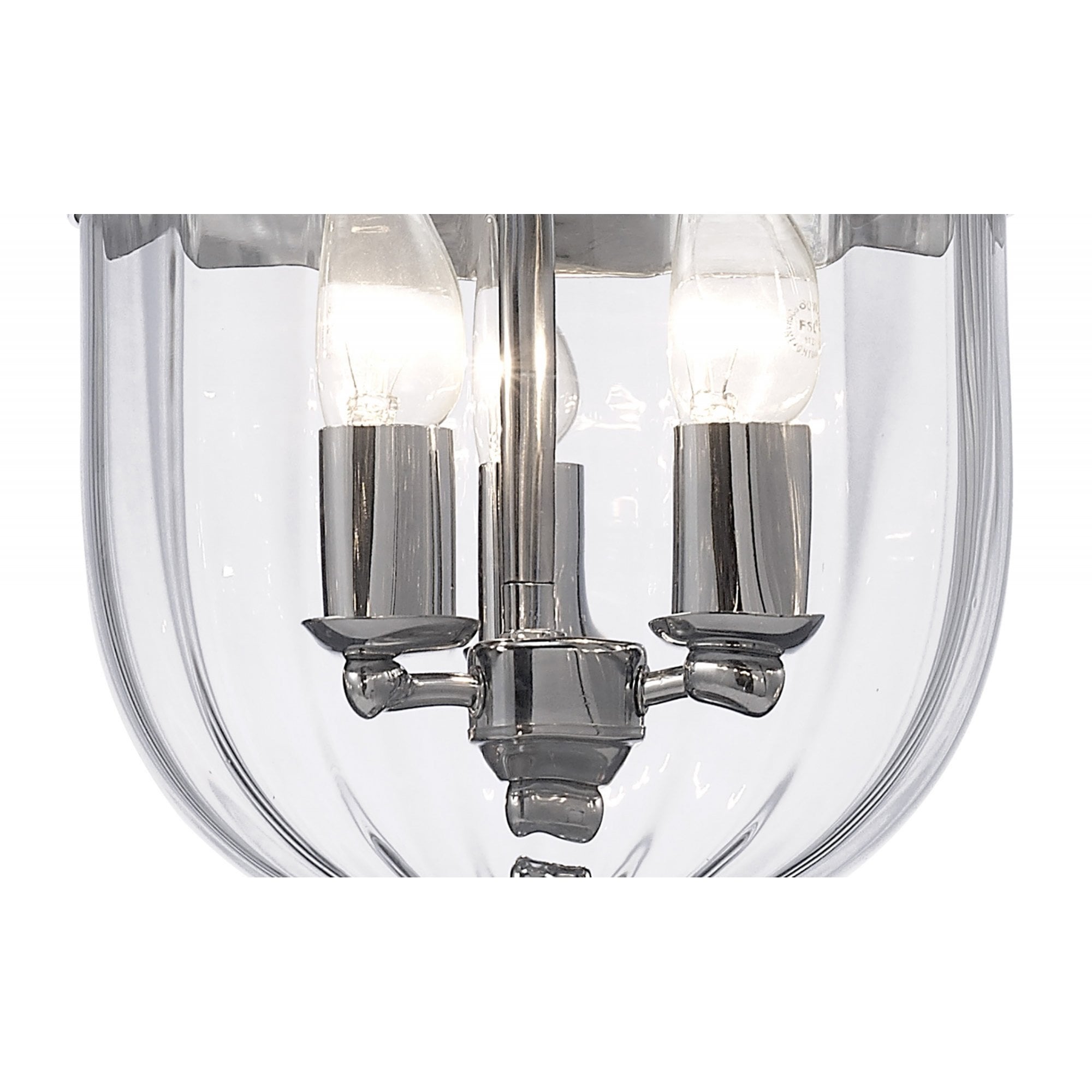 Diyas IL31072 Aubrey Pendant 3 Light Polished Chrome/Glass