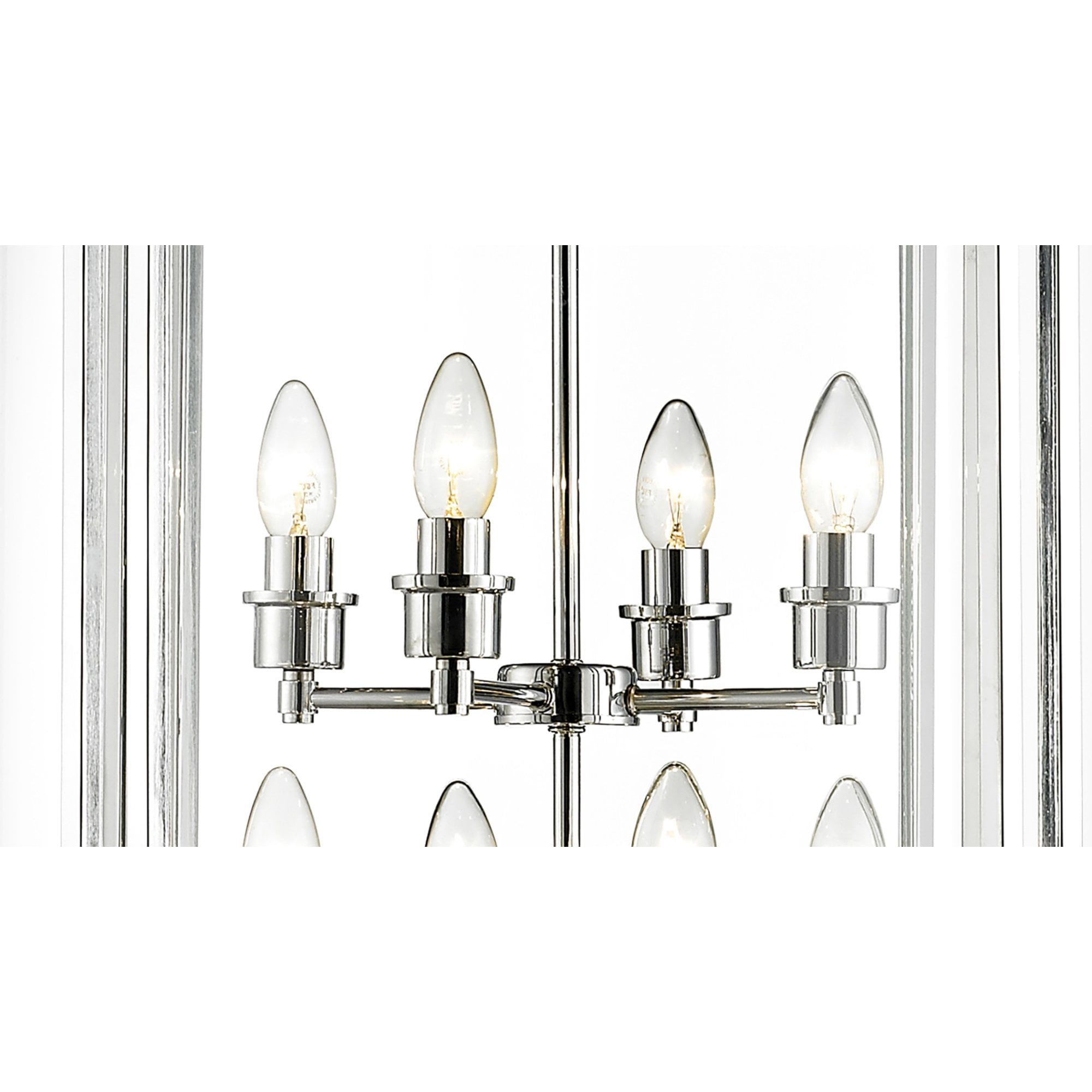 Diyas IL31085 Eaton Pendant 12 Light Polished Chrome/Glass