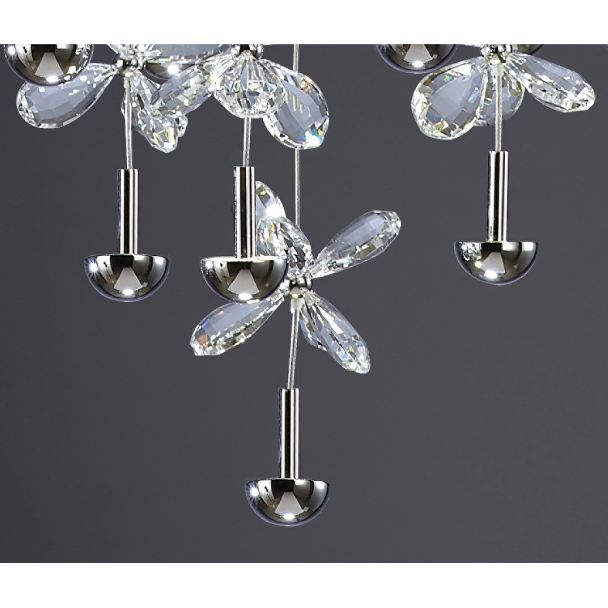 Diyas IL31147 Aviva Pendant Round 28 Light 4000K LED Polished Chrome/Crystal