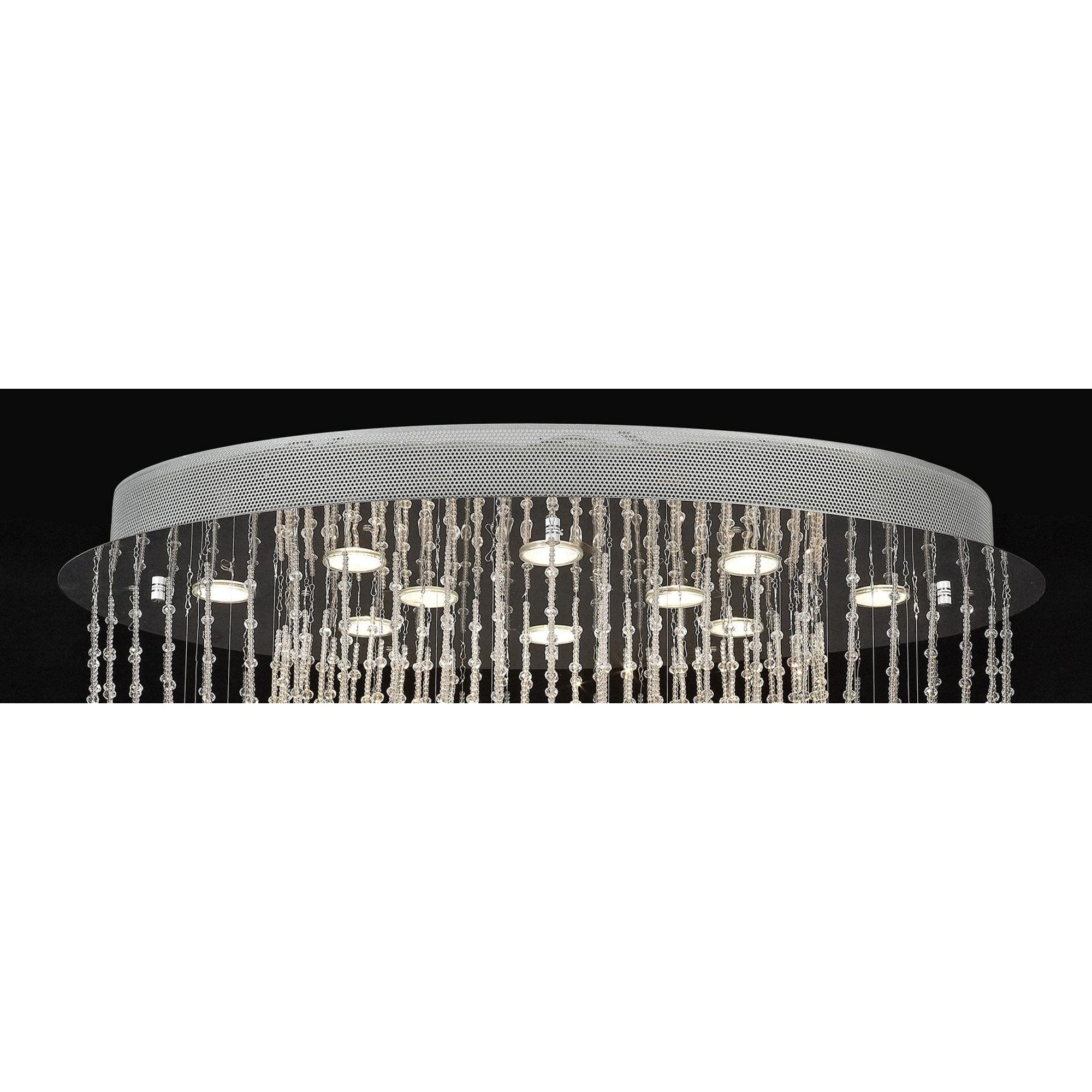 Diyas IL31392 Camilla Ceiling Oval 10 Light Polished Chrome/Crystal