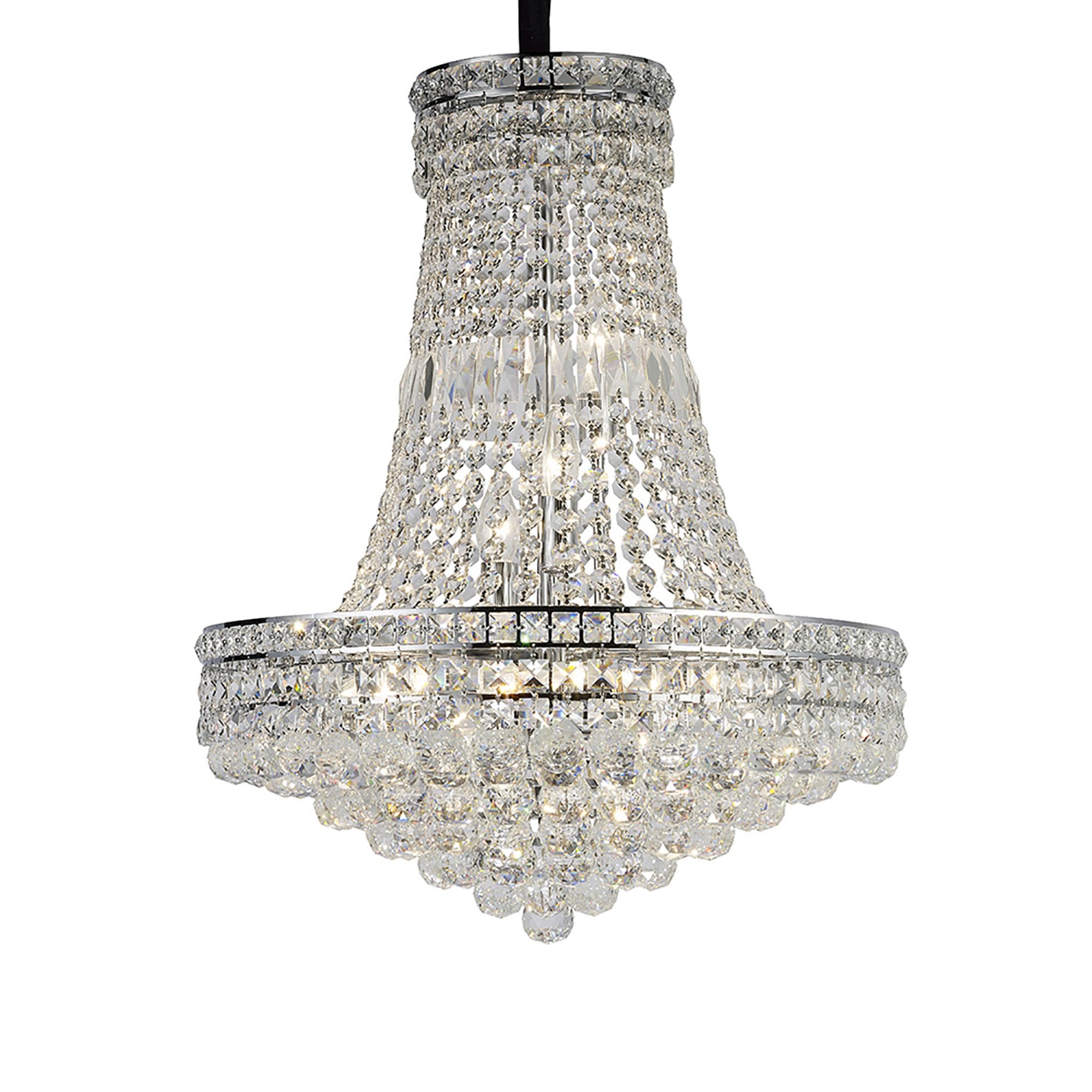 Diyas IL31420 Frances Pendant 14 Light Polished Chrome/Crystal
