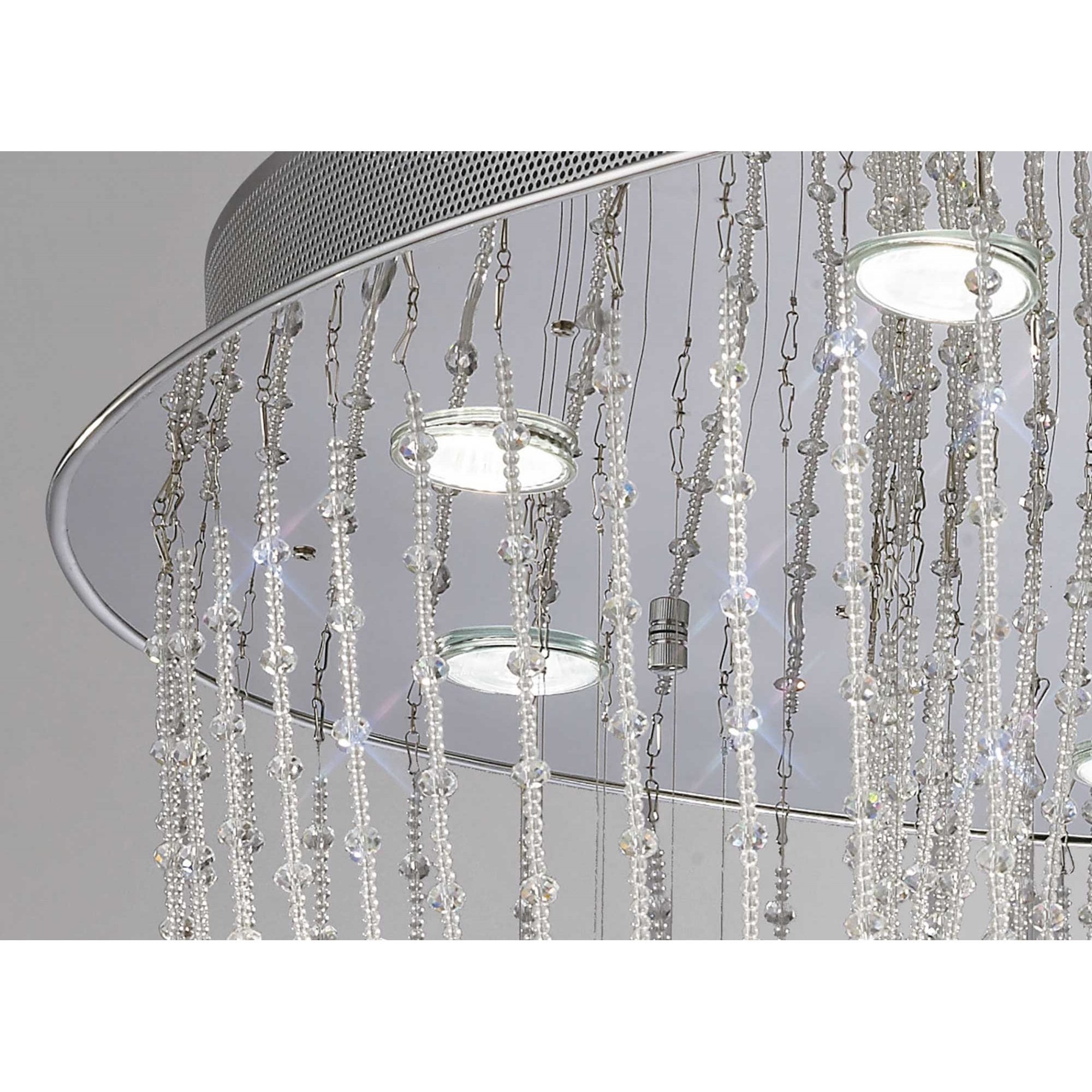 Diyas IL31393 Camilla Ceiling Oval 12 Light Polished Chrome/Crystal